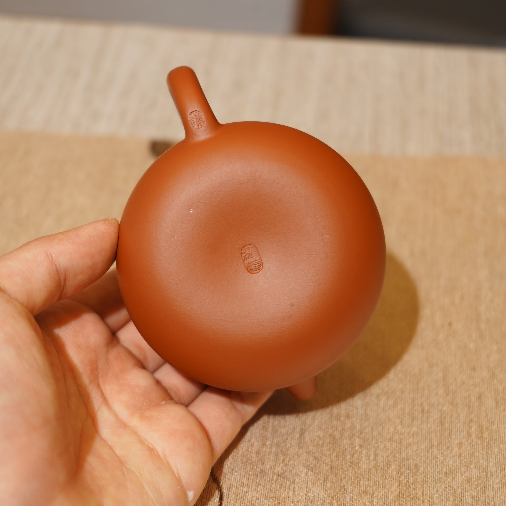 *新品*【茄瓜】全手工潮州朱泥手拉茶壺