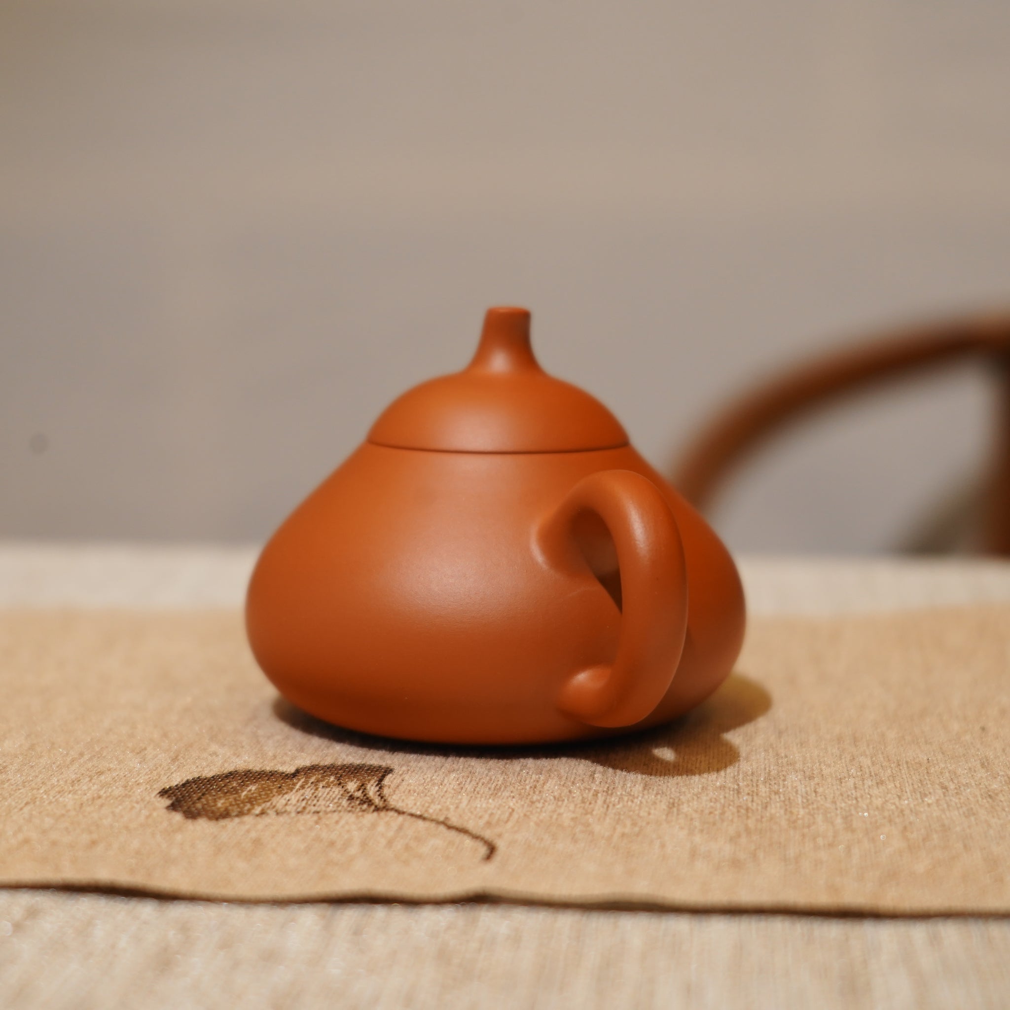 *新品*【茄瓜】全手工潮州朱泥手拉茶壺