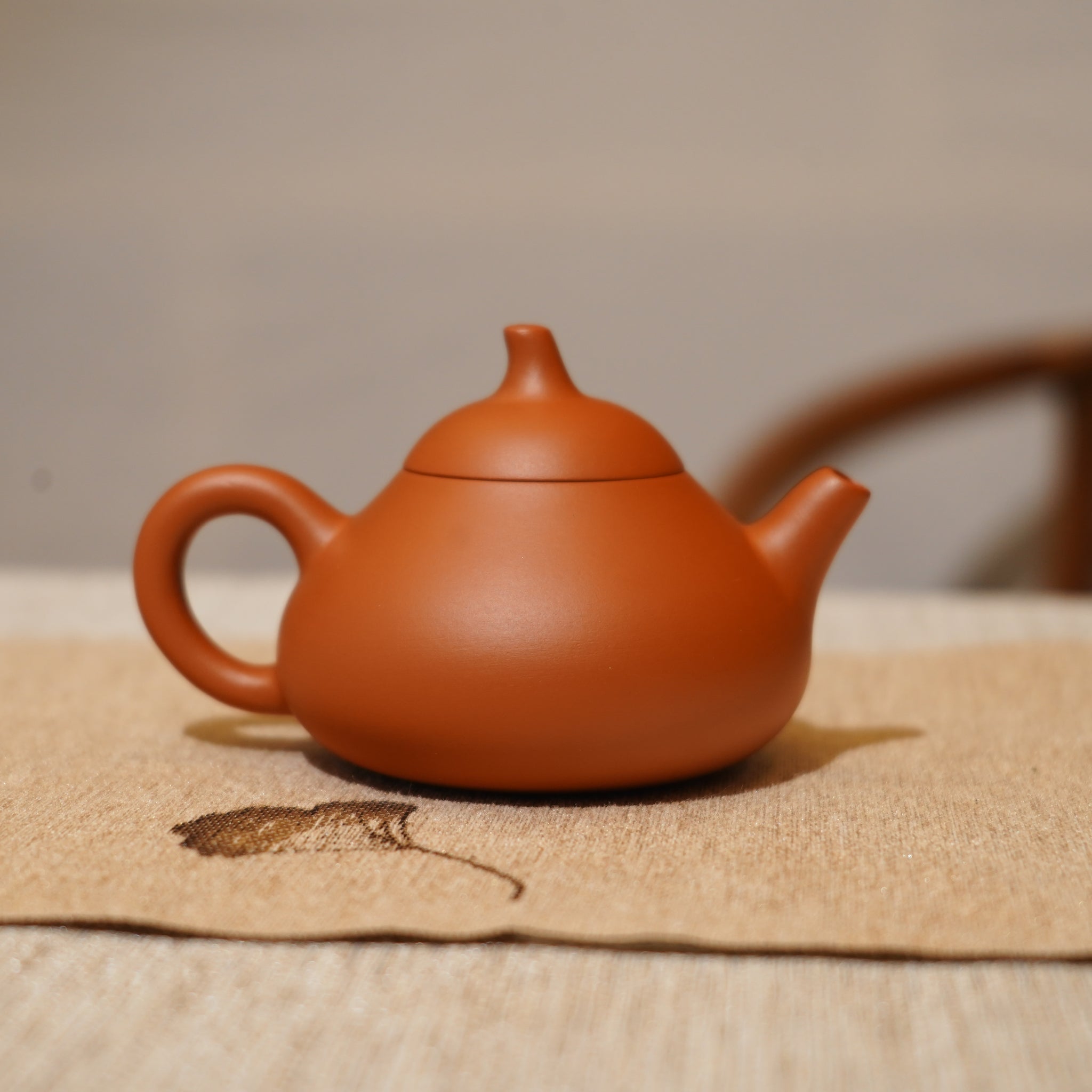 *新品*【茄瓜】全手工潮州朱泥手拉茶壺
