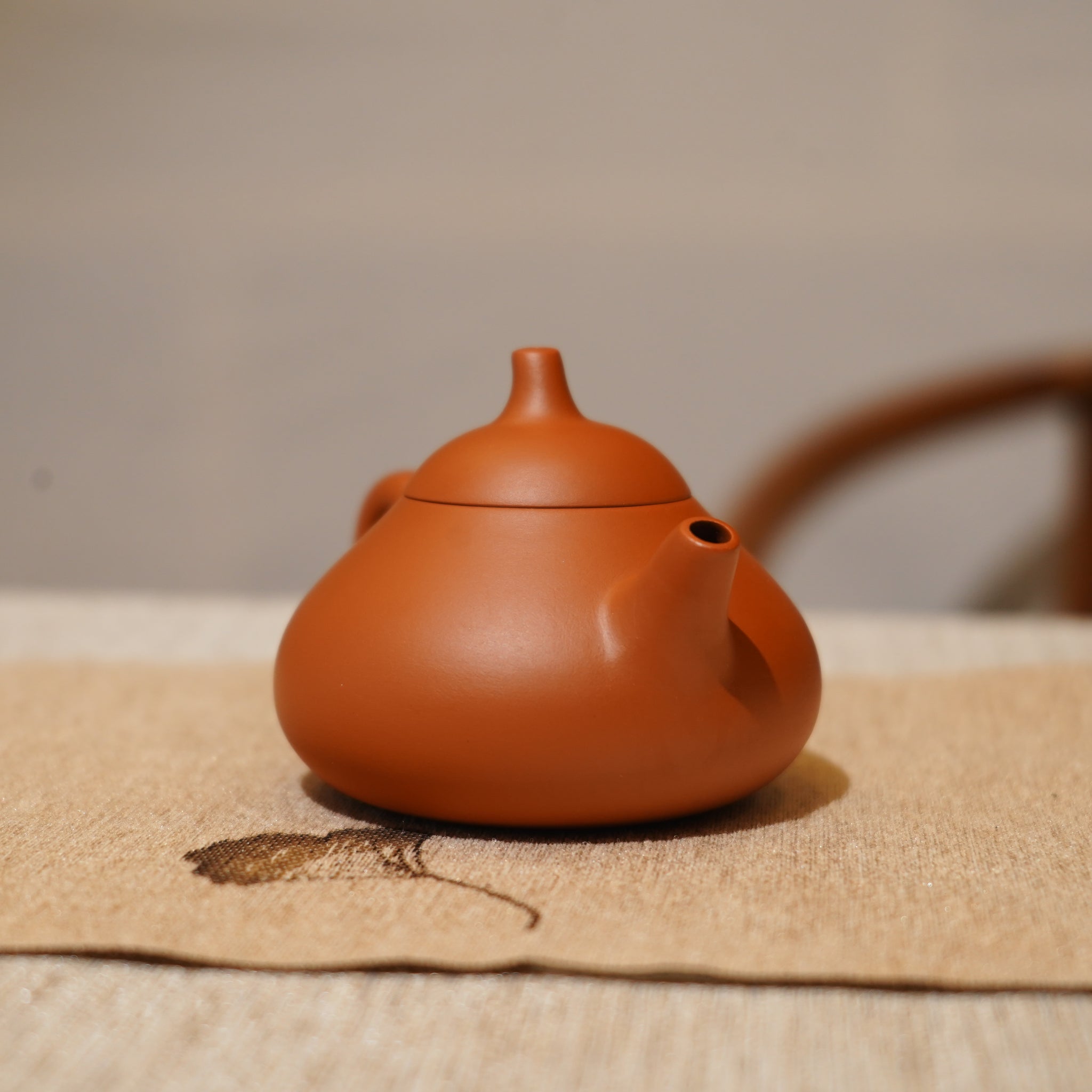*新品*【茄瓜】全手工潮州朱泥手拉茶壺
