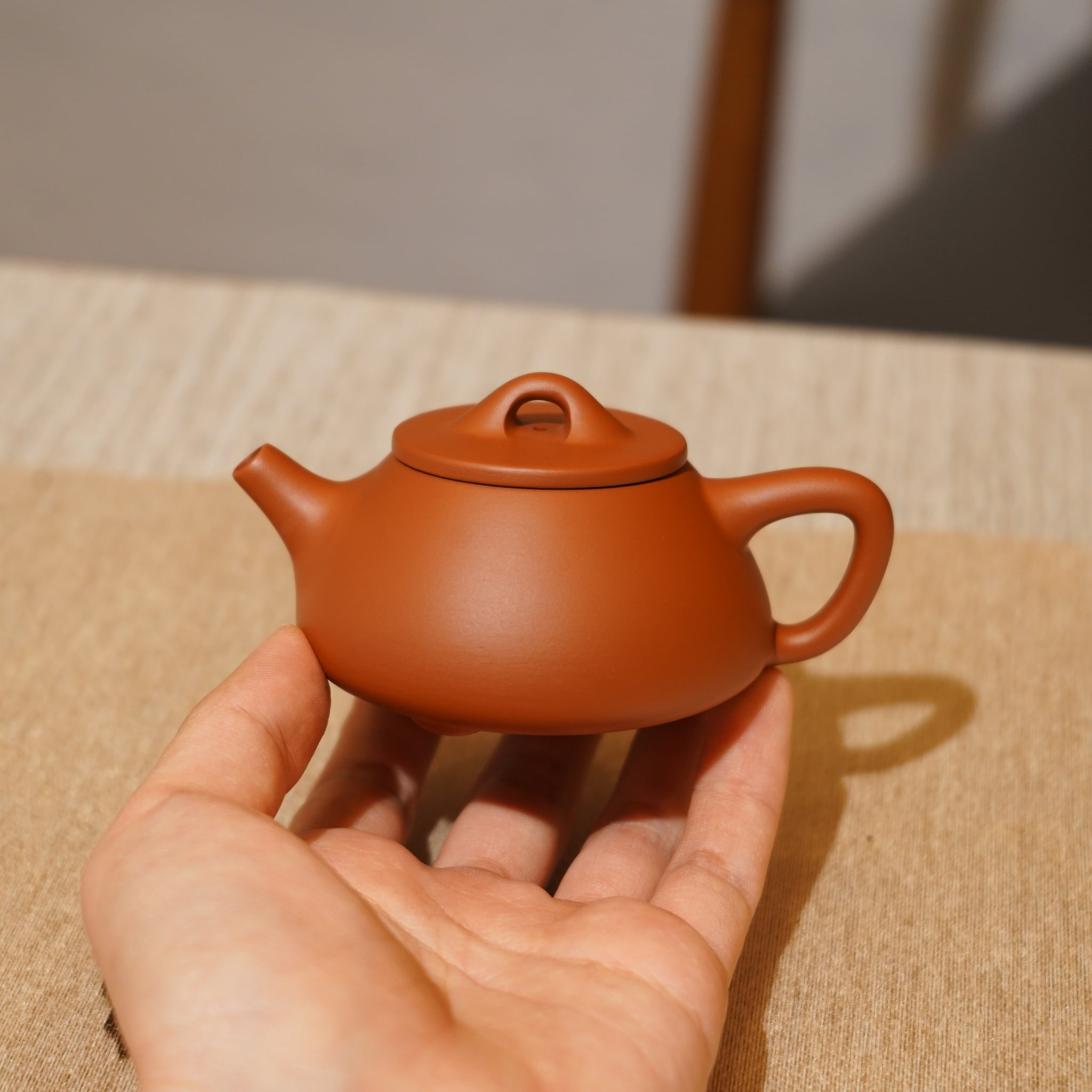*新品*【石瓢】全手工潮州朱泥手拉茶壺