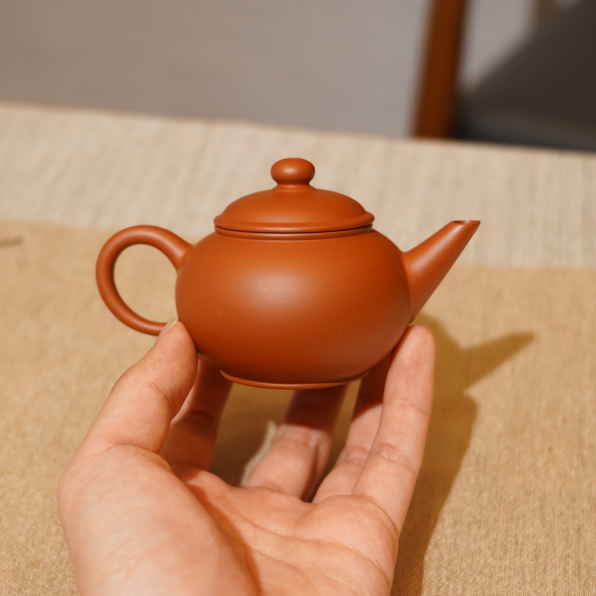 *新品*【水平】全手工潮州朱泥手拉茶壺