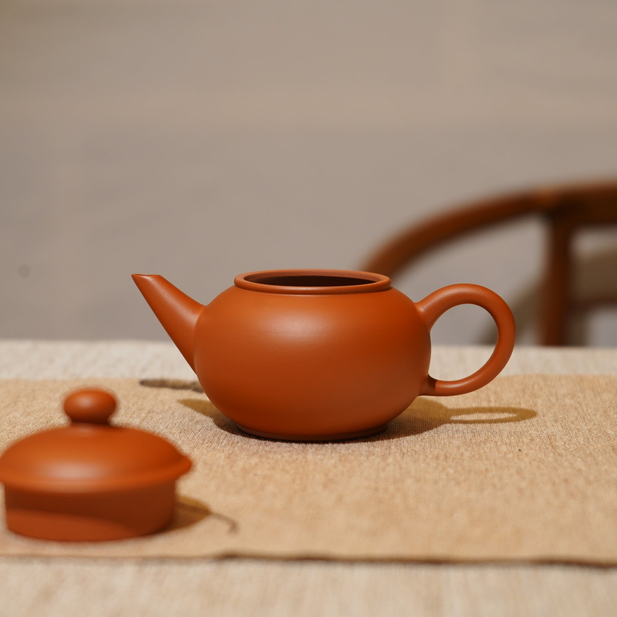 *新品*【水平】全手工潮州朱泥手拉茶壺