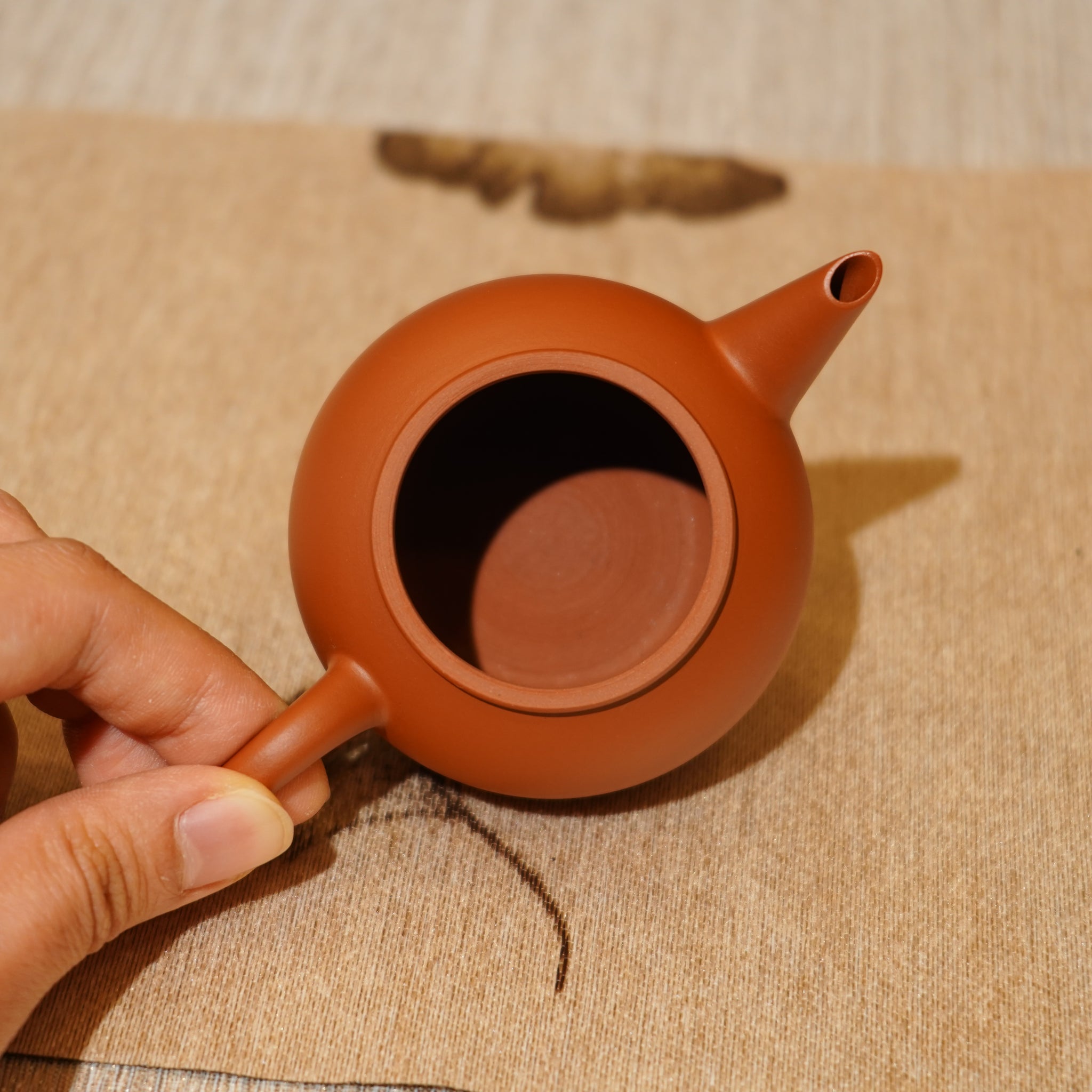 *新品*【水平】全手工潮州朱泥手拉茶壺