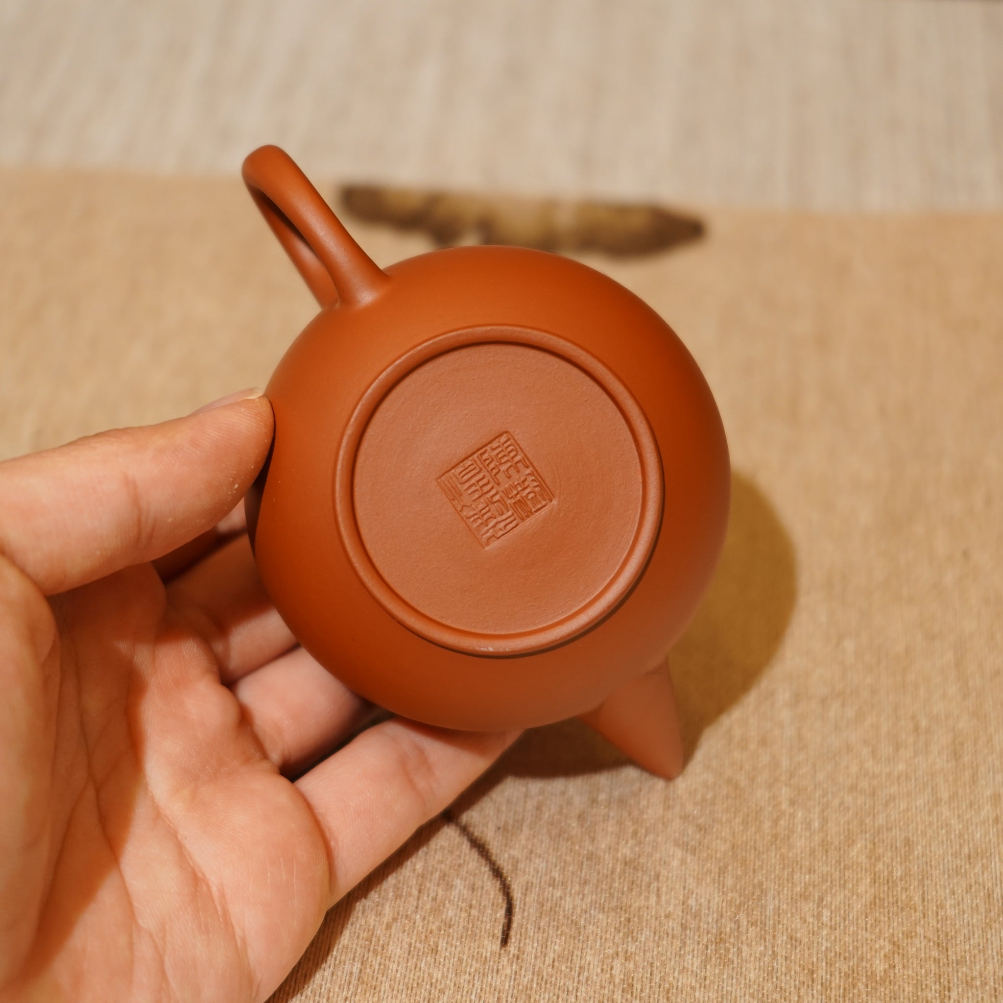 *新品*【水平】全手工潮州朱泥手拉茶壺