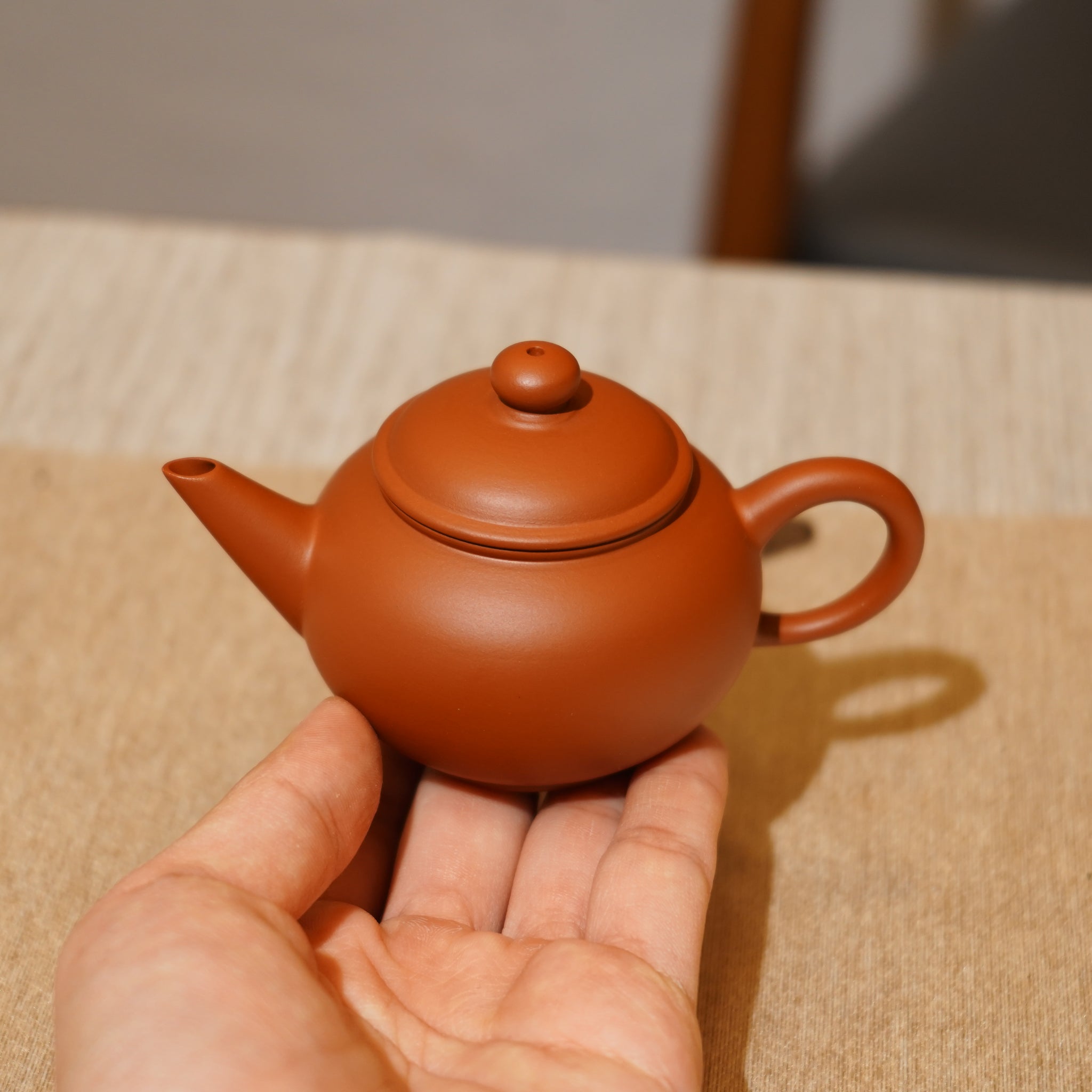 *新品*【水平】全手工潮州朱泥手拉茶壺