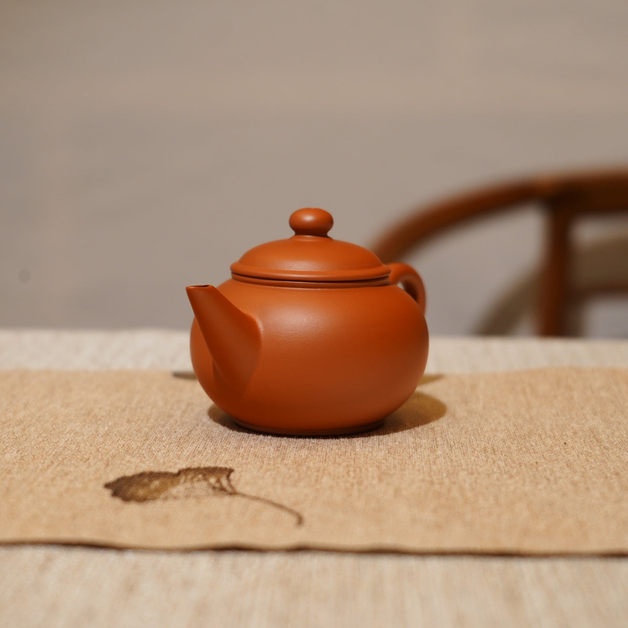 *新品*【水平】全手工潮州朱泥手拉茶壺
