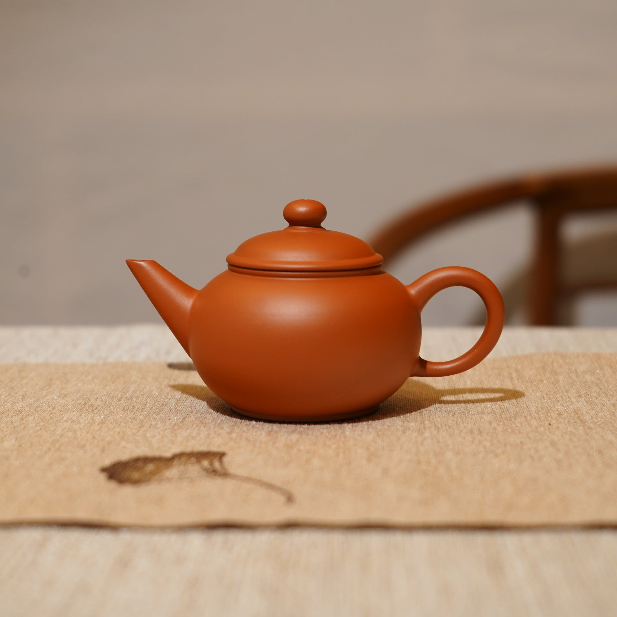 *新品*【水平】全手工潮州朱泥手拉茶壺