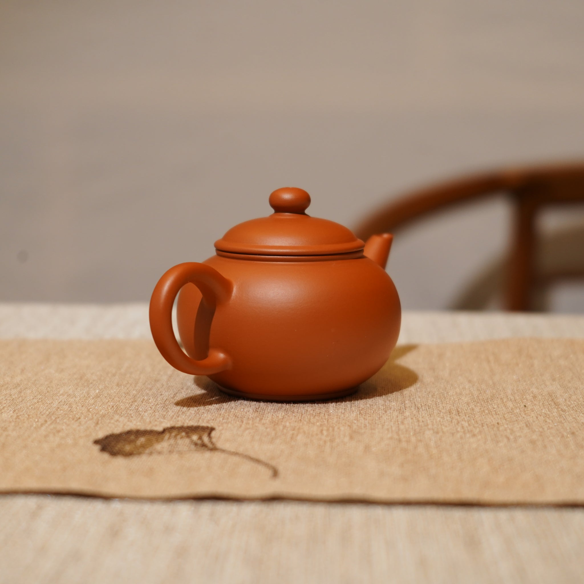 *新品*【水平】全手工潮州朱泥手拉茶壺
