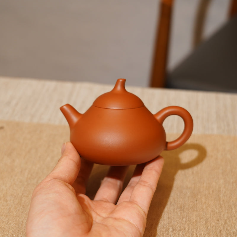 *新品*【茄瓜】全手工潮州朱泥手拉茶壺