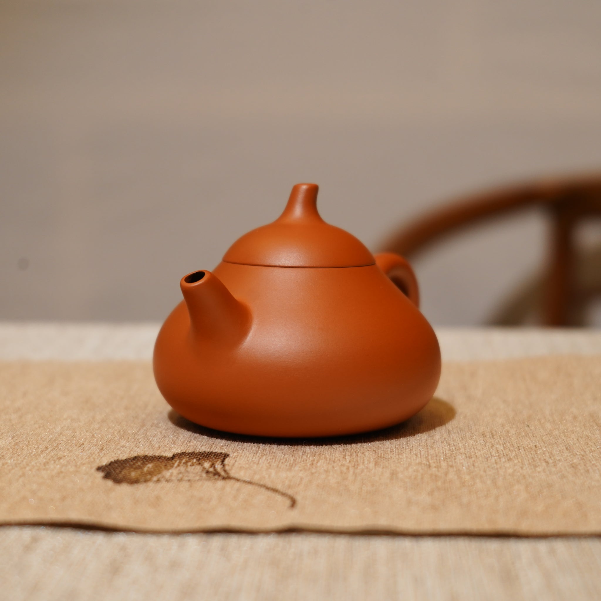 *新品*【茄瓜】全手工潮州朱泥手拉茶壺