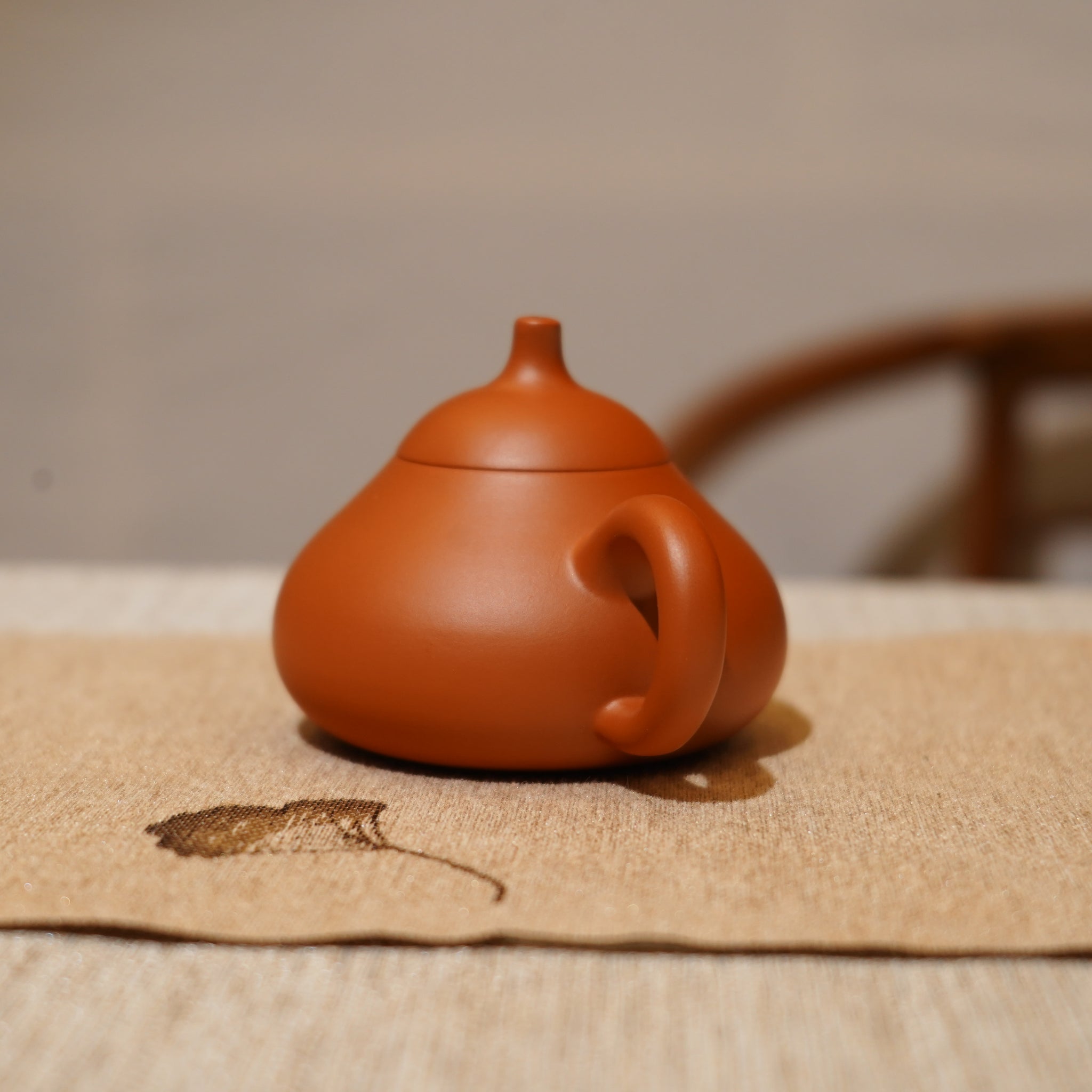 *新品*【茄瓜】全手工潮州朱泥手拉茶壺
