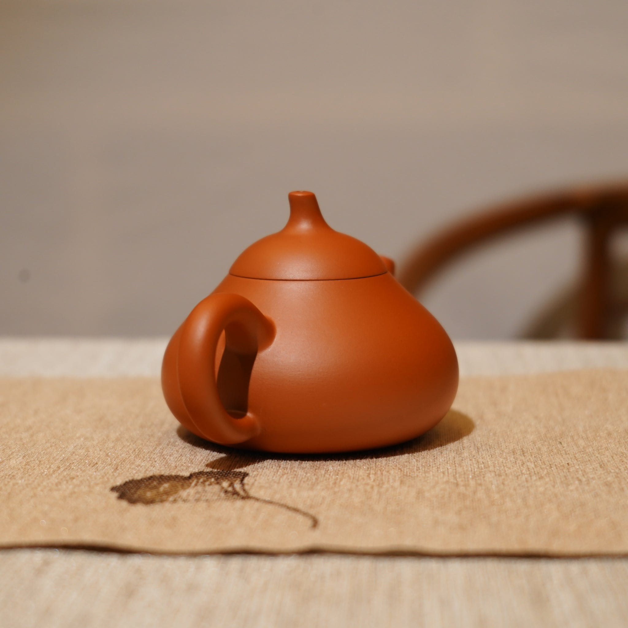 *新品*【茄瓜】全手工潮州朱泥手拉茶壺