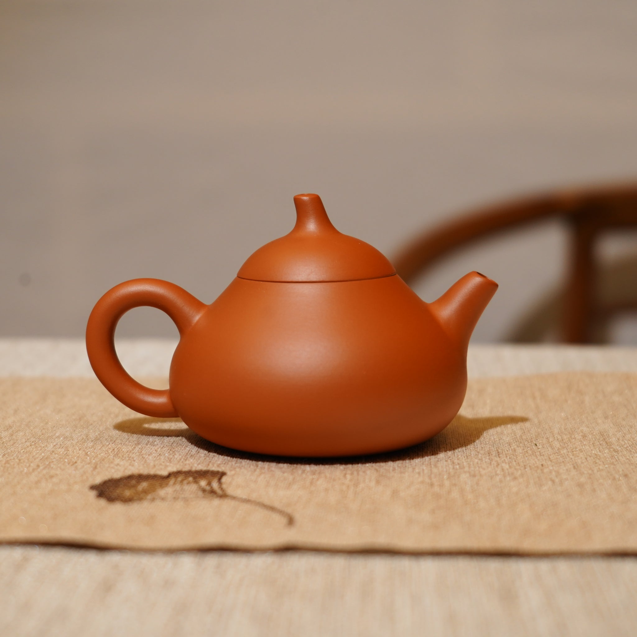 *新品*【茄瓜】全手工潮州朱泥手拉茶壺