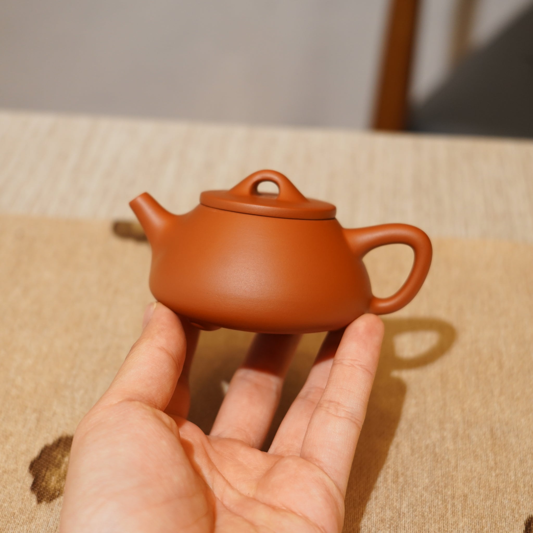 *新品*【石瓢】全手工潮州朱泥手拉茶壺