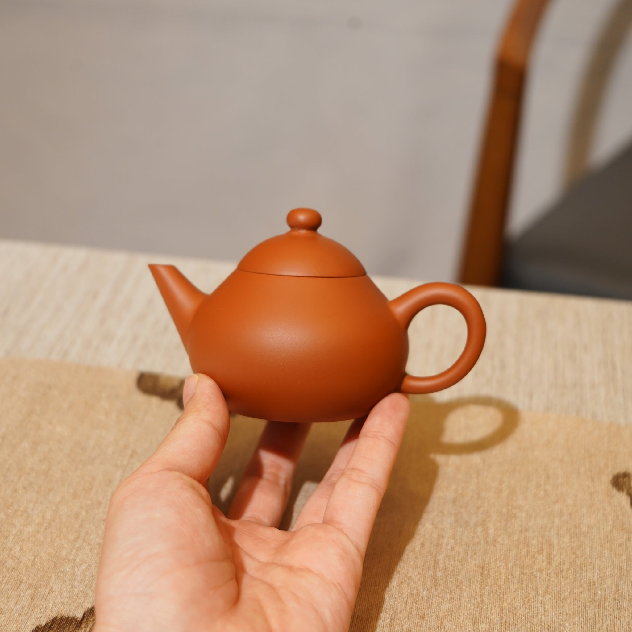 *新品*【梨形】全手工潮州朱泥手拉茶壺