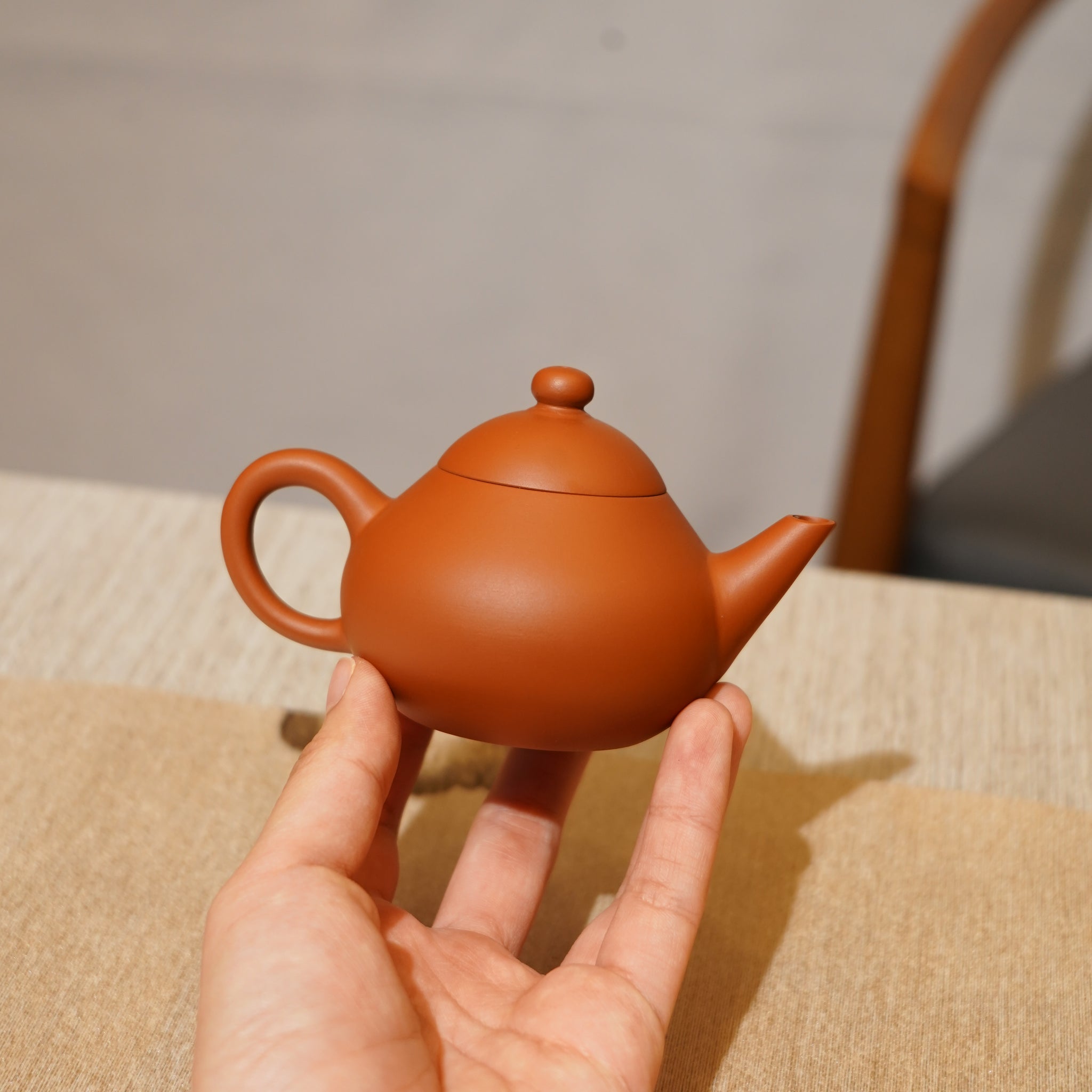 *新品*【梨形】全手工潮州朱泥手拉茶壺