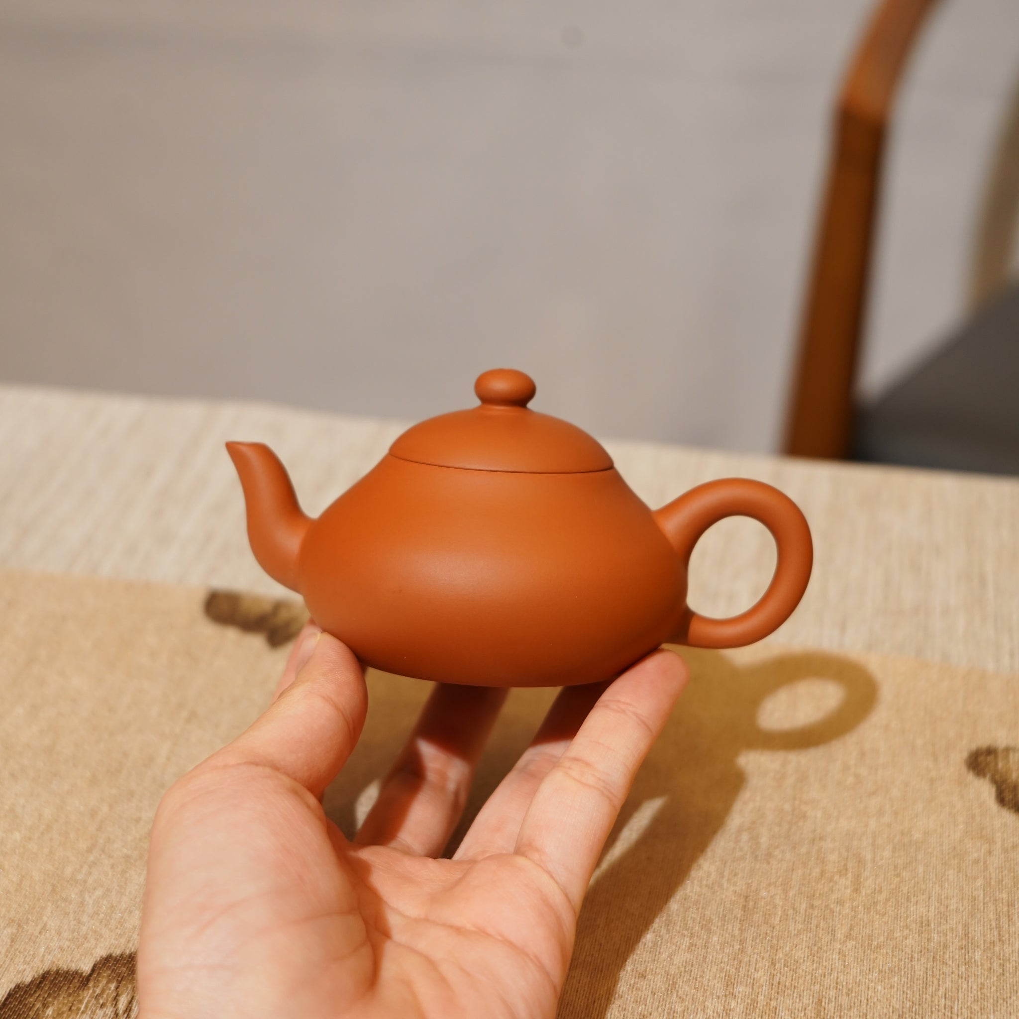 *新品*【矮梨】全手工潮州朱泥手拉茶壺