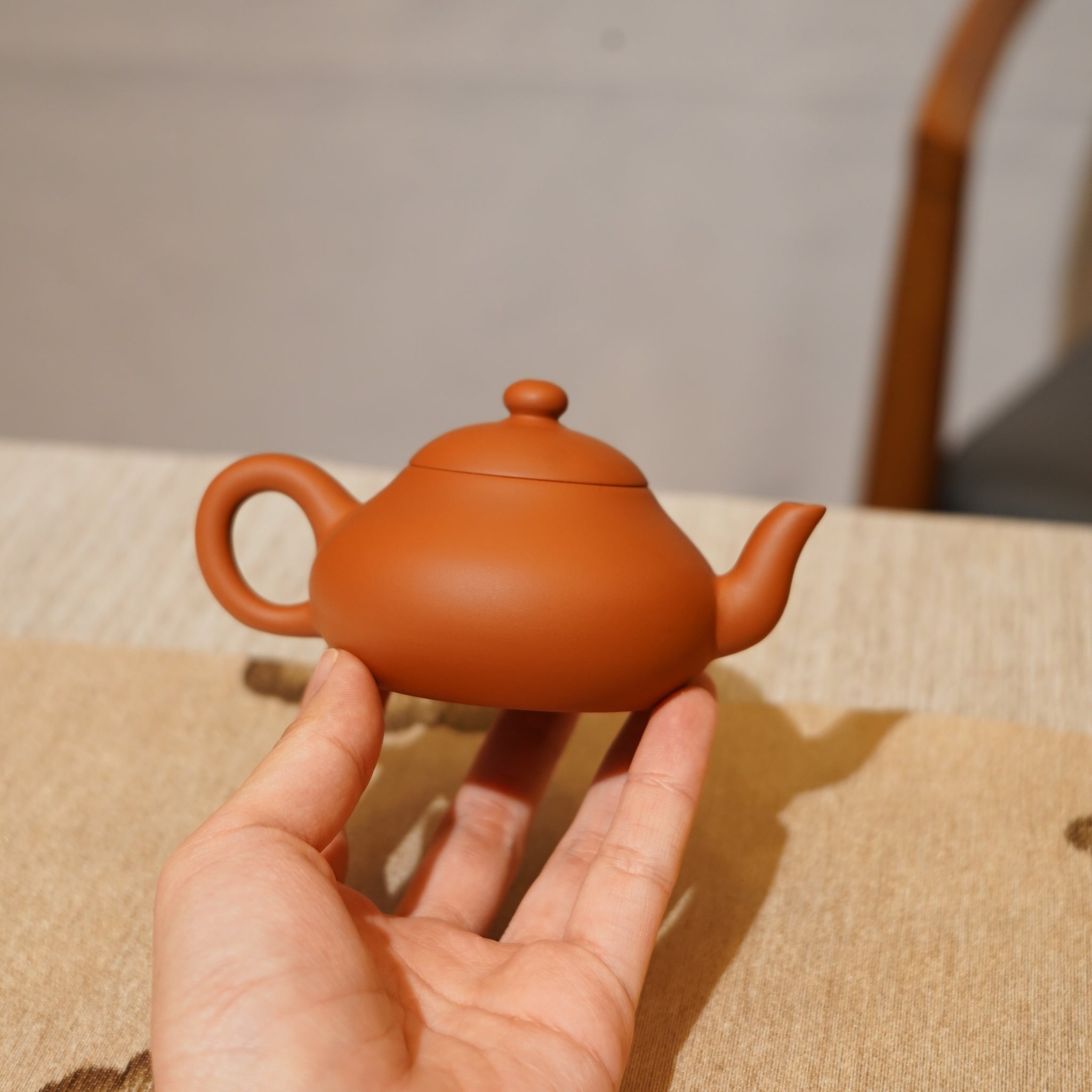 *新品*【矮梨】全手工潮州朱泥手拉茶壺