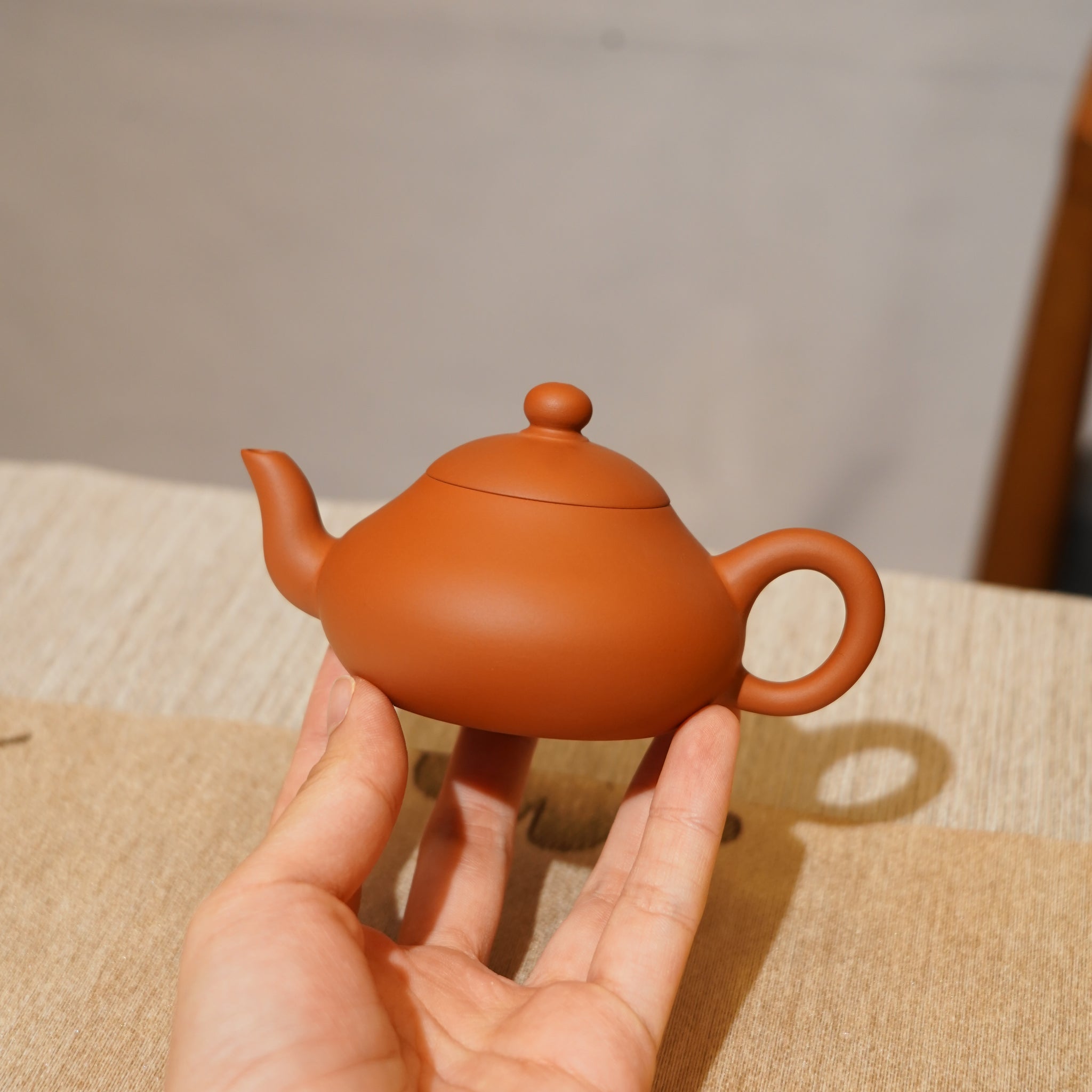 *新品*【矮梨】全手工潮州朱泥手拉茶壺