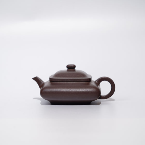 *華健弟子* *新品*【寒灰虛扁】全手工紫泥摹古紫砂茶壺