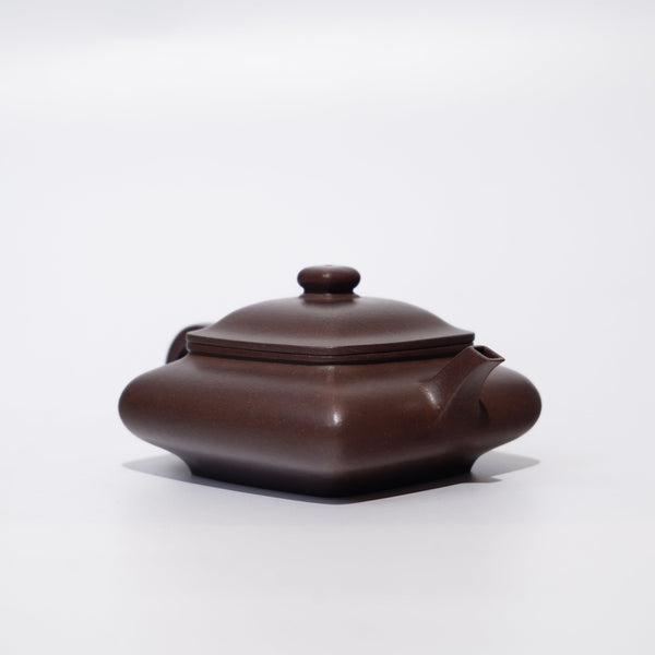 *華健弟子* *新品*【寒灰虛扁】全手工紫泥摹古紫砂茶壺