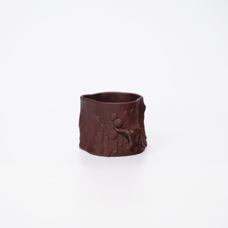 【梅樁】全手工紫泥貼花紫砂杯 （可自組對杯）