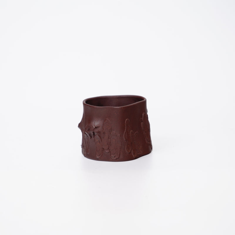 【梅樁】全手工紫泥貼花紫砂杯 （可自組對杯）