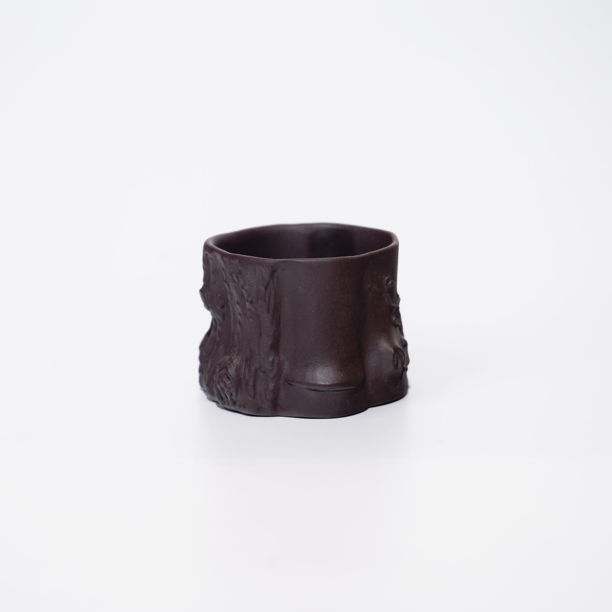 【梅樁】紫泥貼花紫砂杯（可自組對杯）