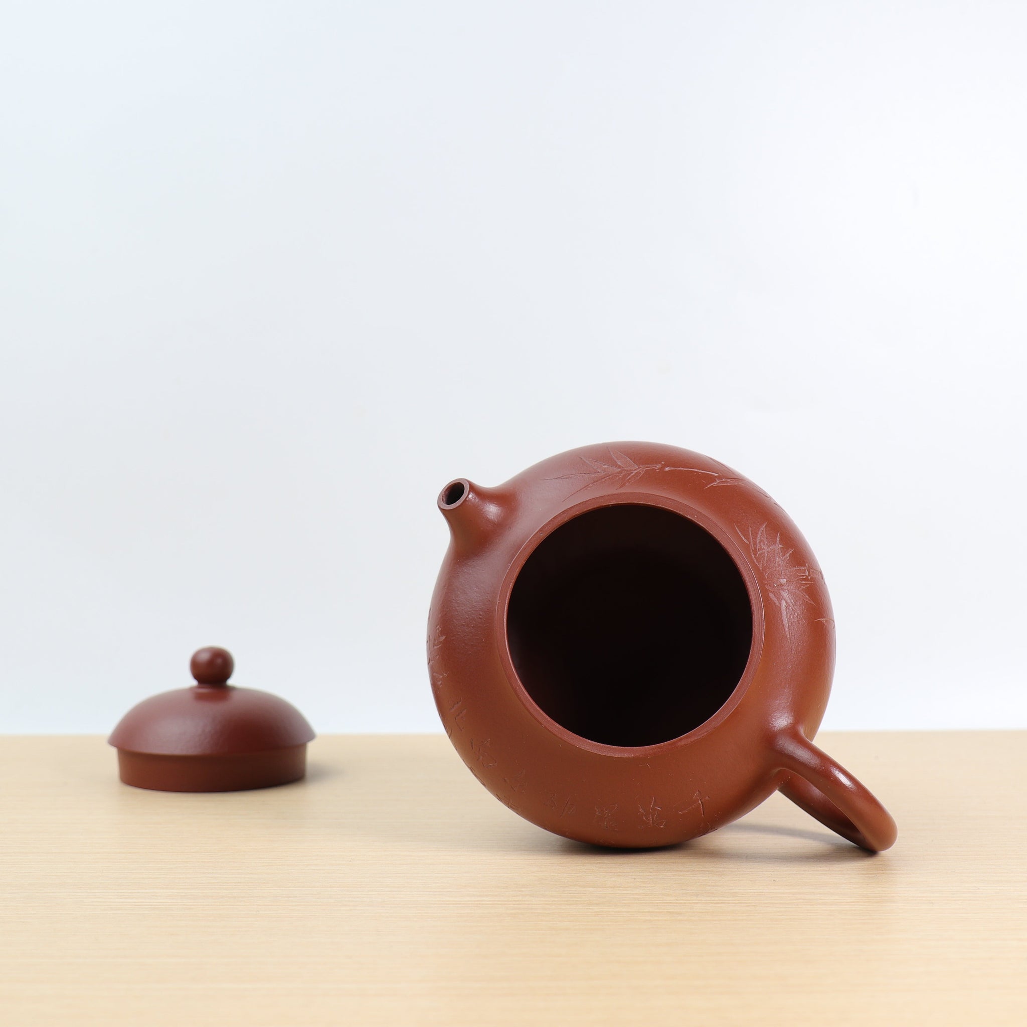 *Autumn Reward｜Buy one get three free* [Wendan] Small Coal Kiln Zhuni Calligraphy Carved Purple Clay Teapot