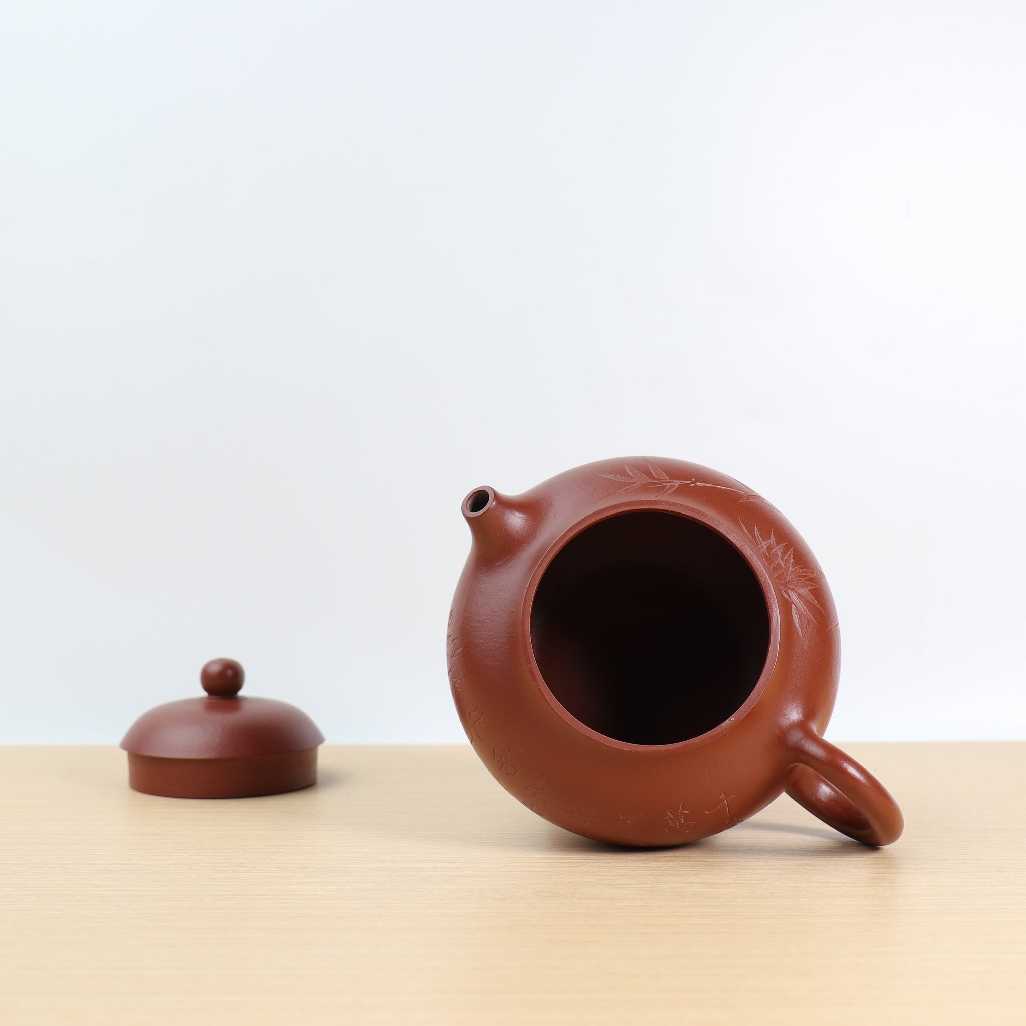 *Autumn Reward｜Buy one get three free* [Wendan] Small Coal Kiln Zhuni Calligraphy Carved Purple Clay Teapot