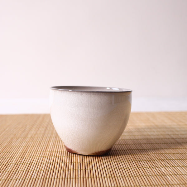 （已售出）*新品*【小束口曲腹杯】景德鎮蘇打燒主人杯