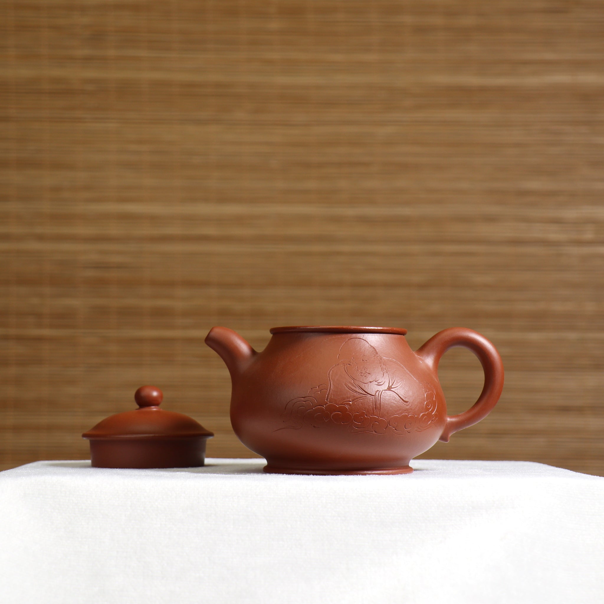 *Autumn Reward｜Buy one get three free* [Pan Pot] Fully handmade Zhaozhuang red clay carved purple sand teapot