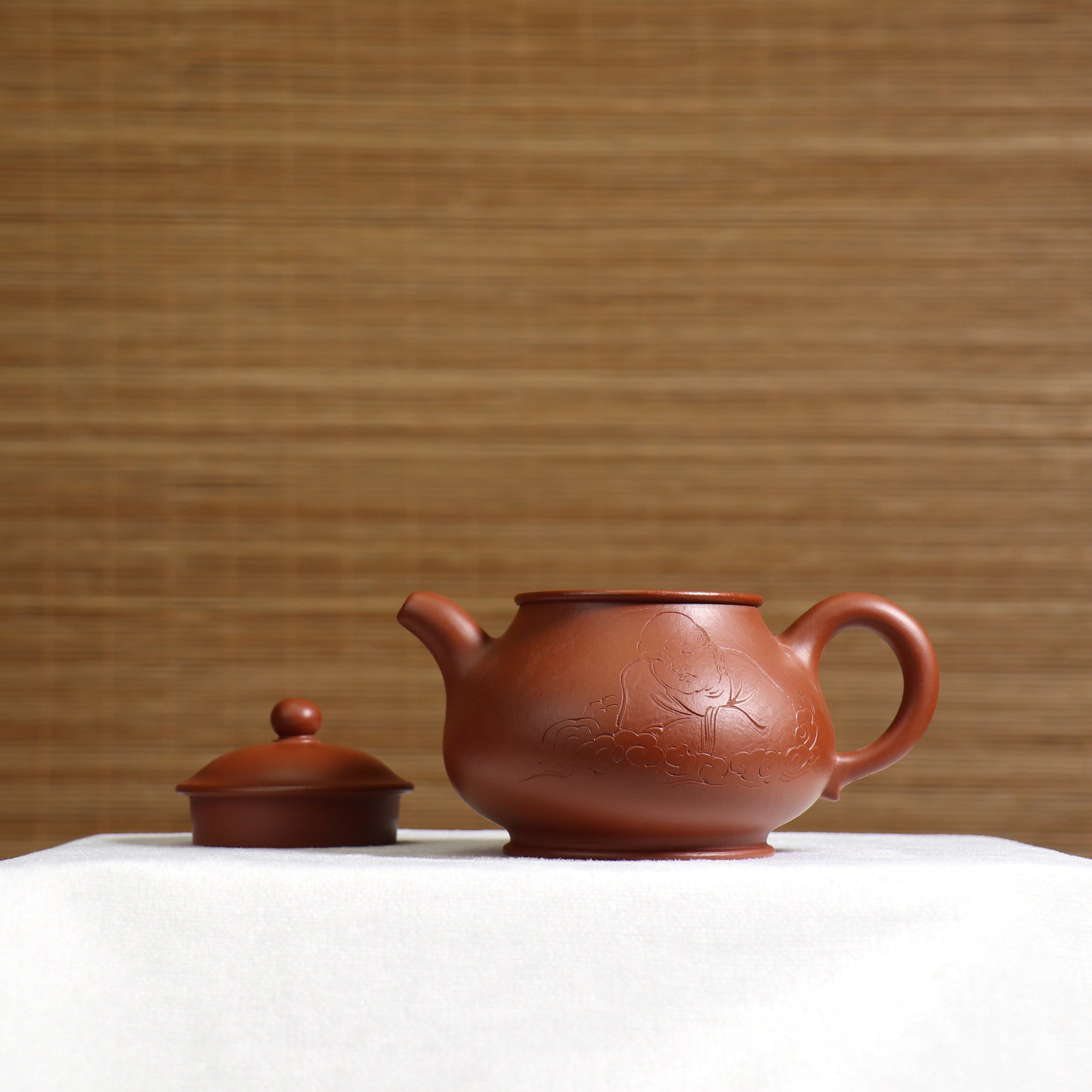 *Autumn Reward｜Buy one get three free* [Pan Pot] Fully handmade Zhaozhuang red clay carved purple sand teapot