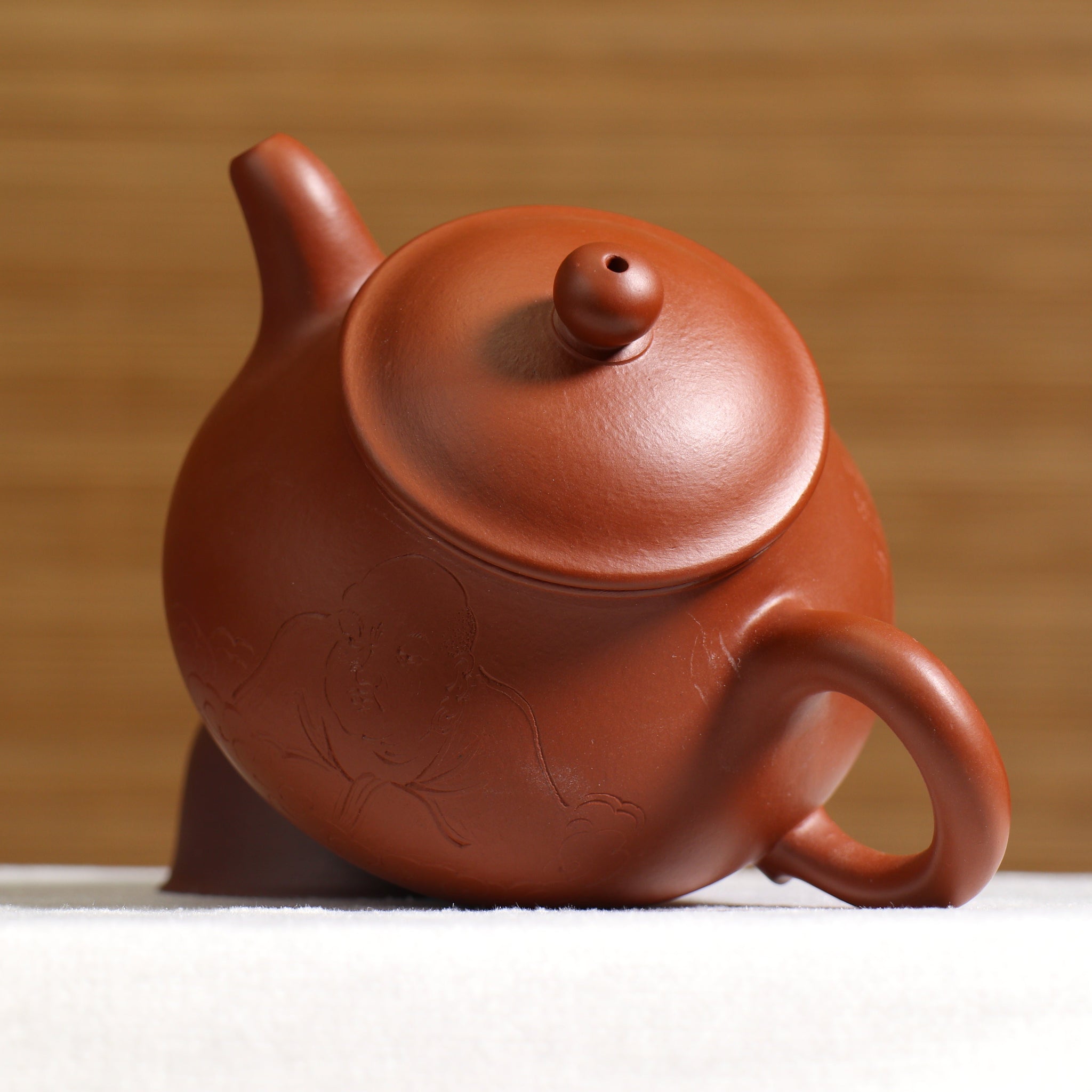 *Autumn Reward｜Buy one get three free* [Pan Pot] Fully handmade Zhaozhuang red clay carved purple sand teapot