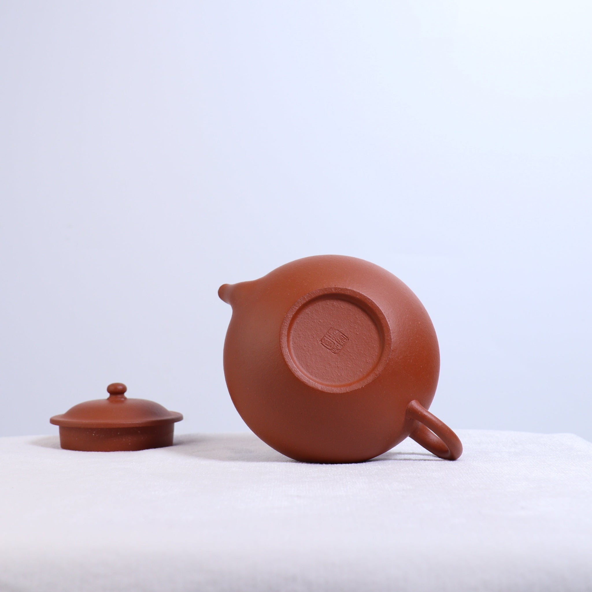 *Autumn Reward｜Buy one and get three free* [Flat Sakura Pot] Original Red Clay Simple Purple Clay Teapot