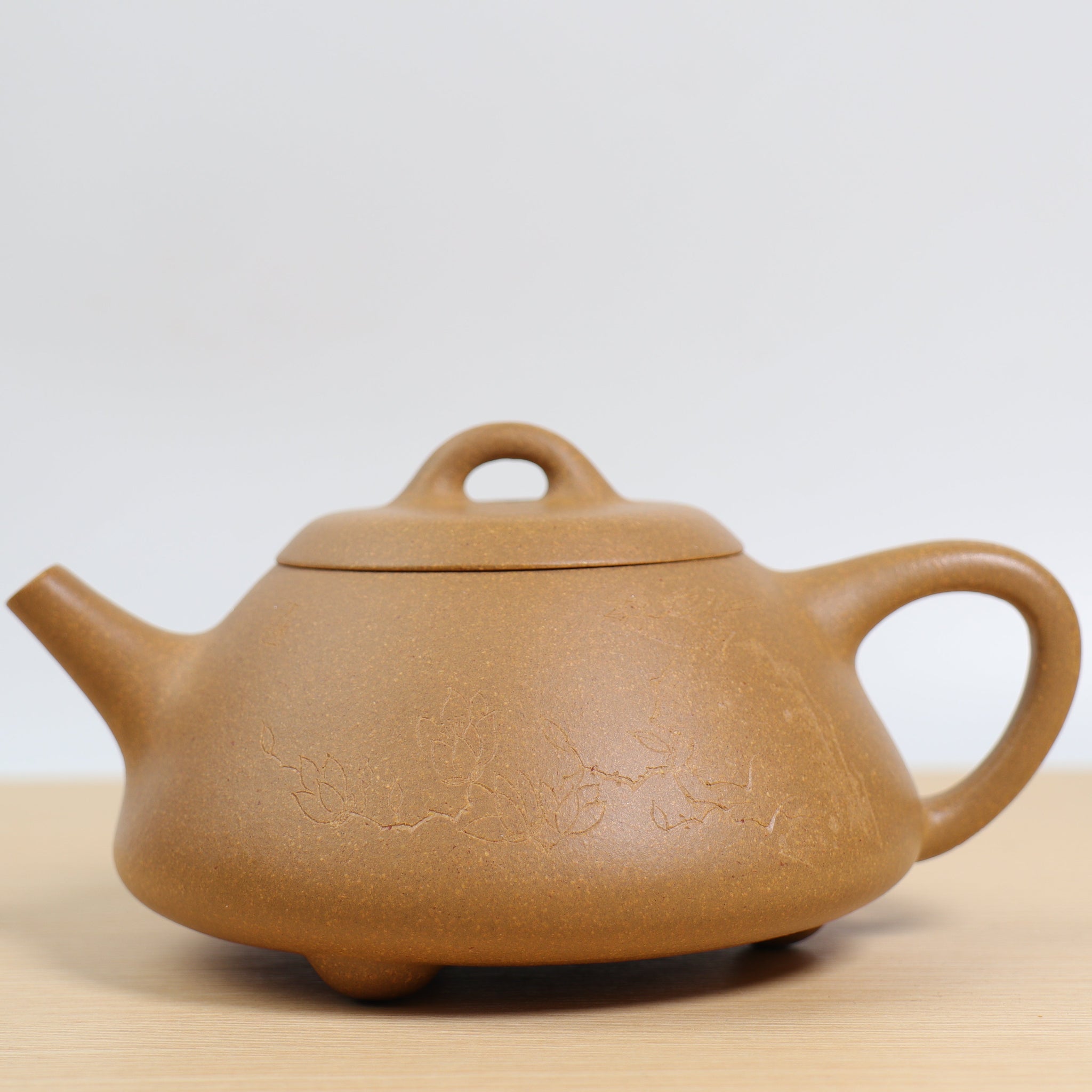 *Autumn reward｜Buy one get three free* [Stone Ladle] Purple clay teapot carved with raw ore mud