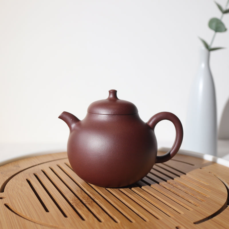 *New Product* [Egg Melon] Fully handmade raw mineral bottom trough blue and purple sand teapot