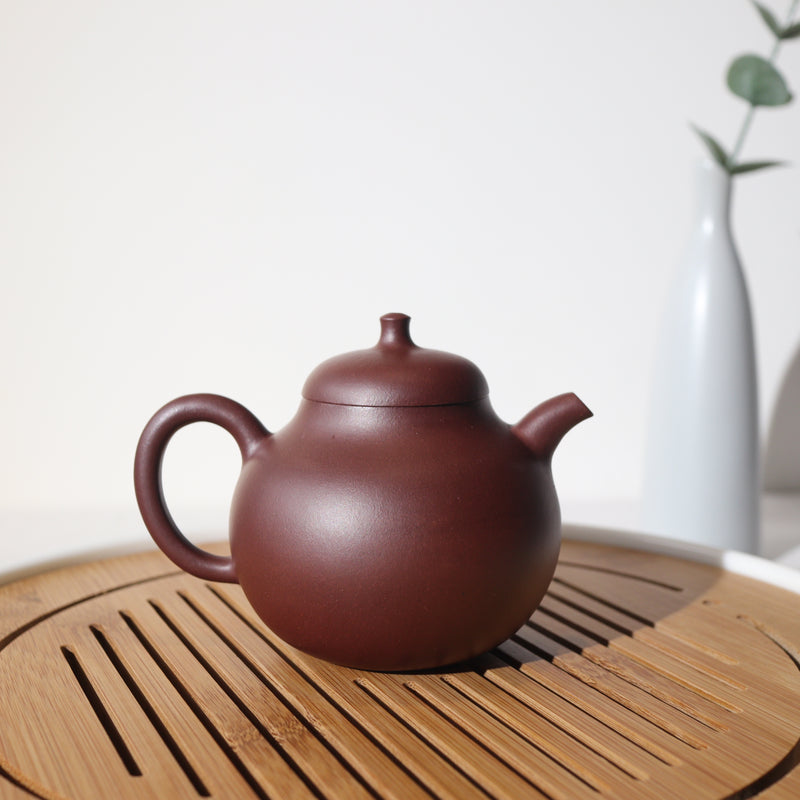 *New Product* [Egg Melon] Fully handmade raw mineral bottom trough blue and purple sand teapot