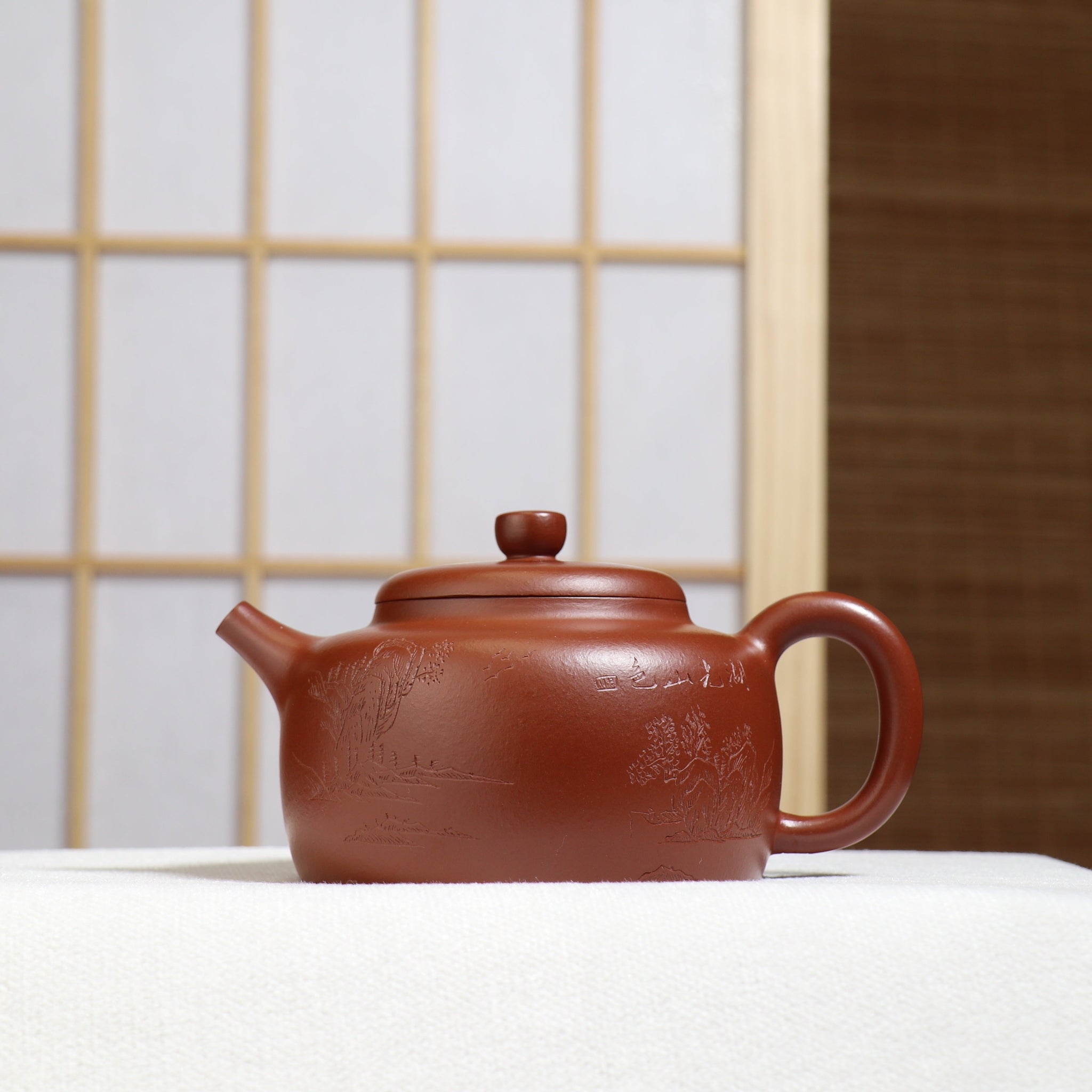 (Sold) *Autumn reward｜Buy one get three free* [De Zhong] Original mine small coal kiln red clay carved purple sand teapot