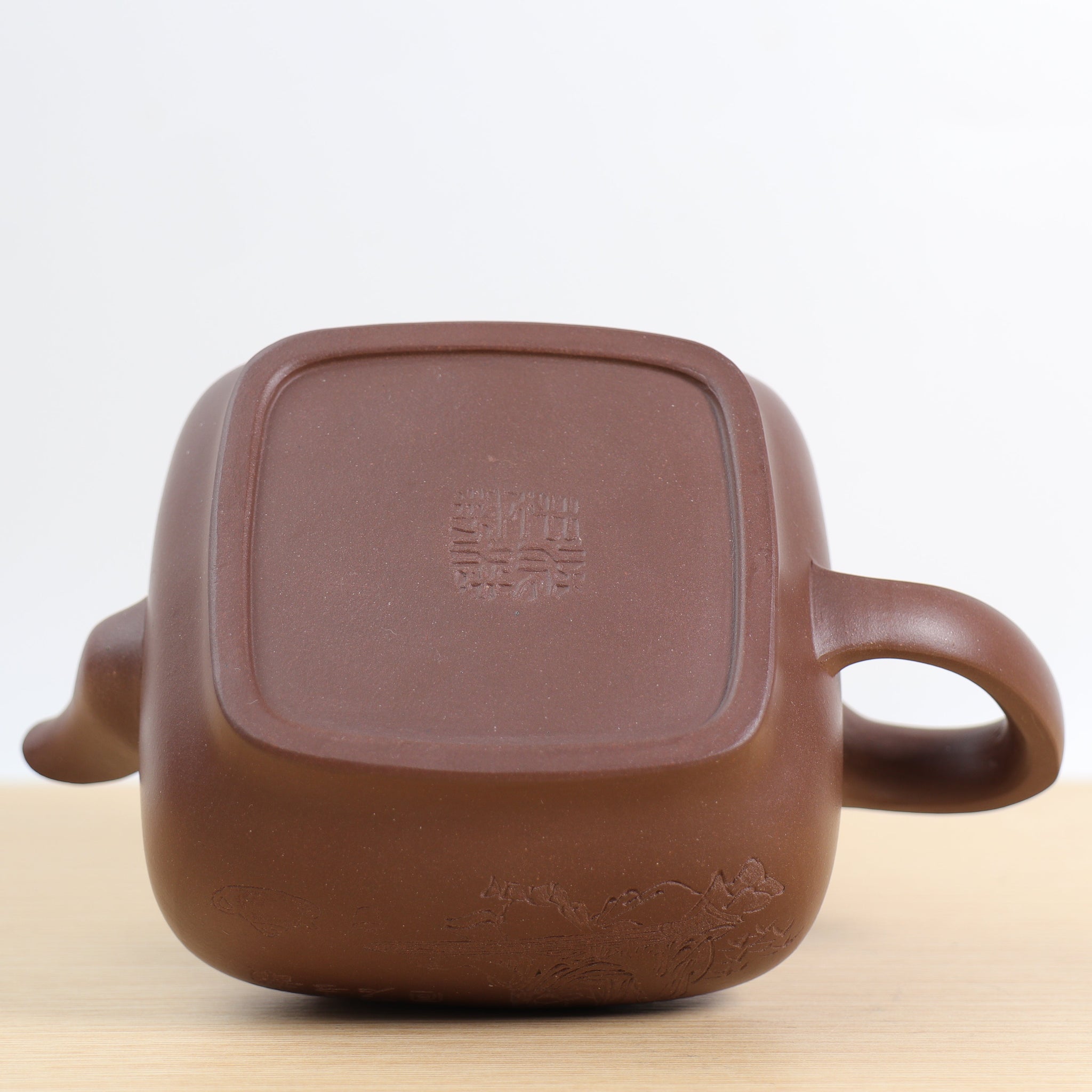 *Autumn Reward｜Buy one get five free* [Small Square Bottle] Cultural Revolution Clay Carved Purple Clay Teapot