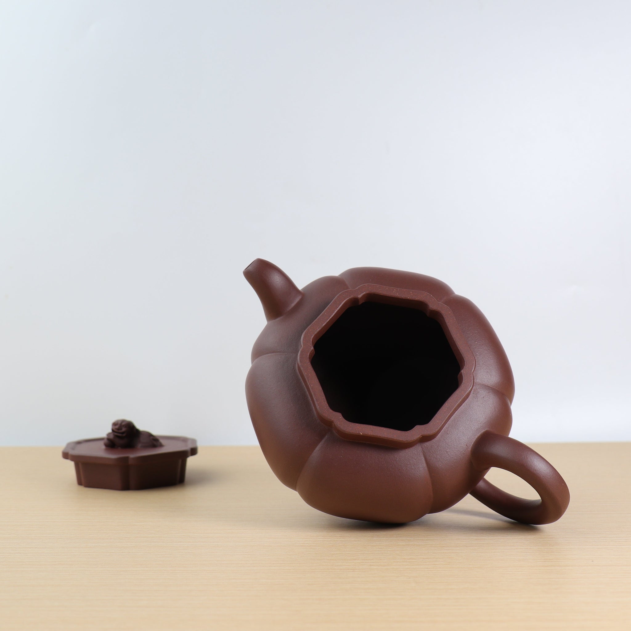 *Autumn Reward｜Buy one get five free* [Lion Ball Pot] Fully handmade original mineral purple clay rib pattern purple sand teapot