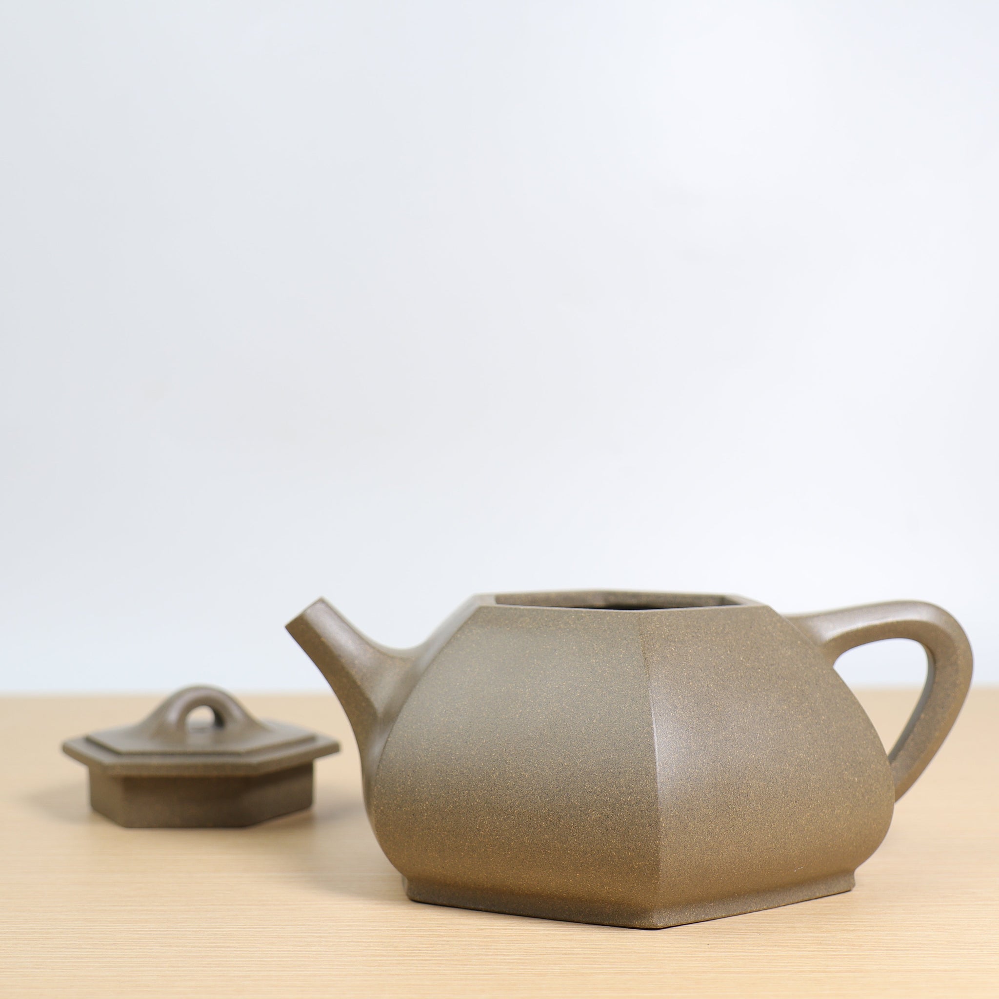 *Autumn Reward｜Buy one, get three free* [Six Square Stone Scoop] Green Gray Clay Classic Purple Clay Teapot