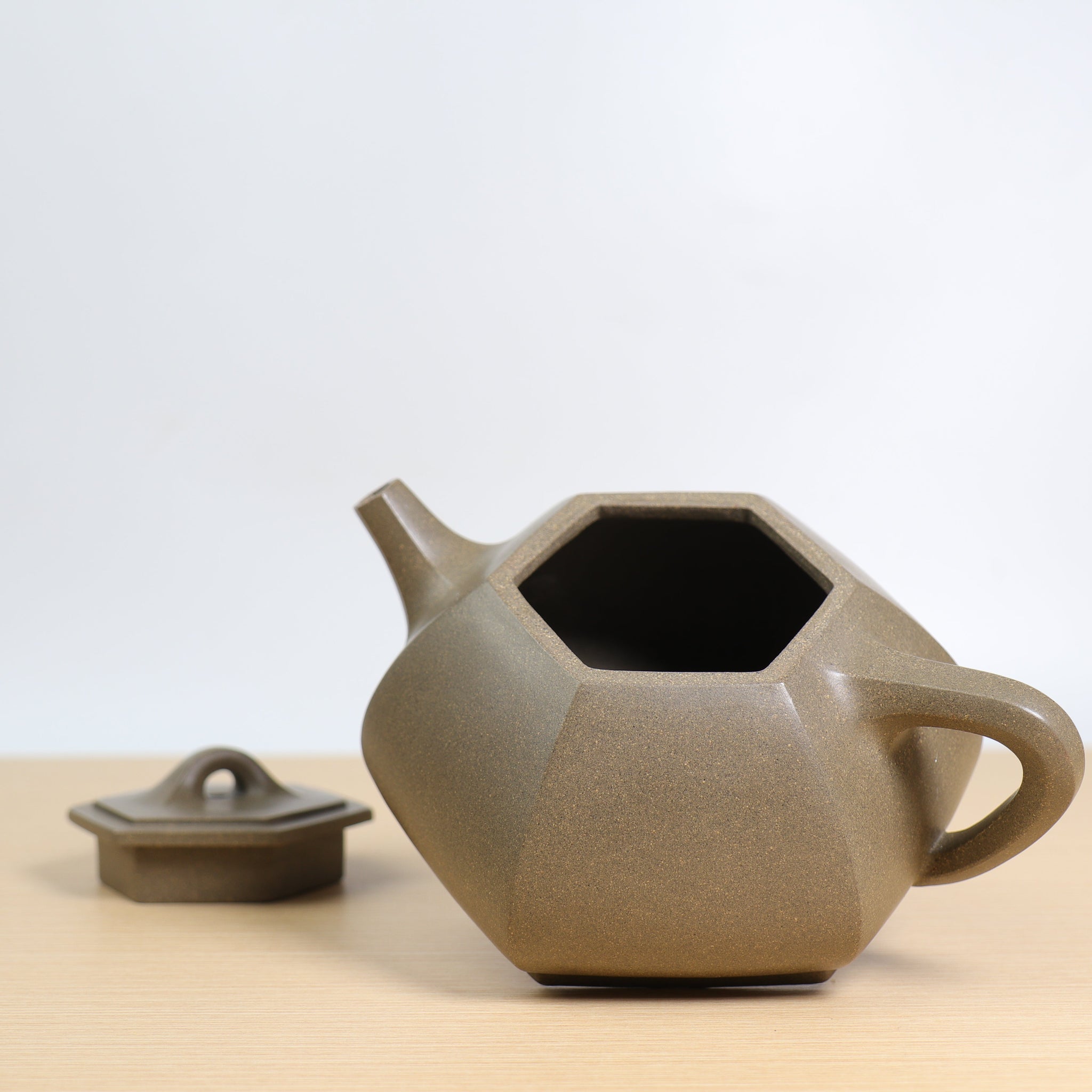 *Autumn Reward｜Buy one, get three free* [Six Square Stone Scoop] Green Gray Clay Classic Purple Clay Teapot