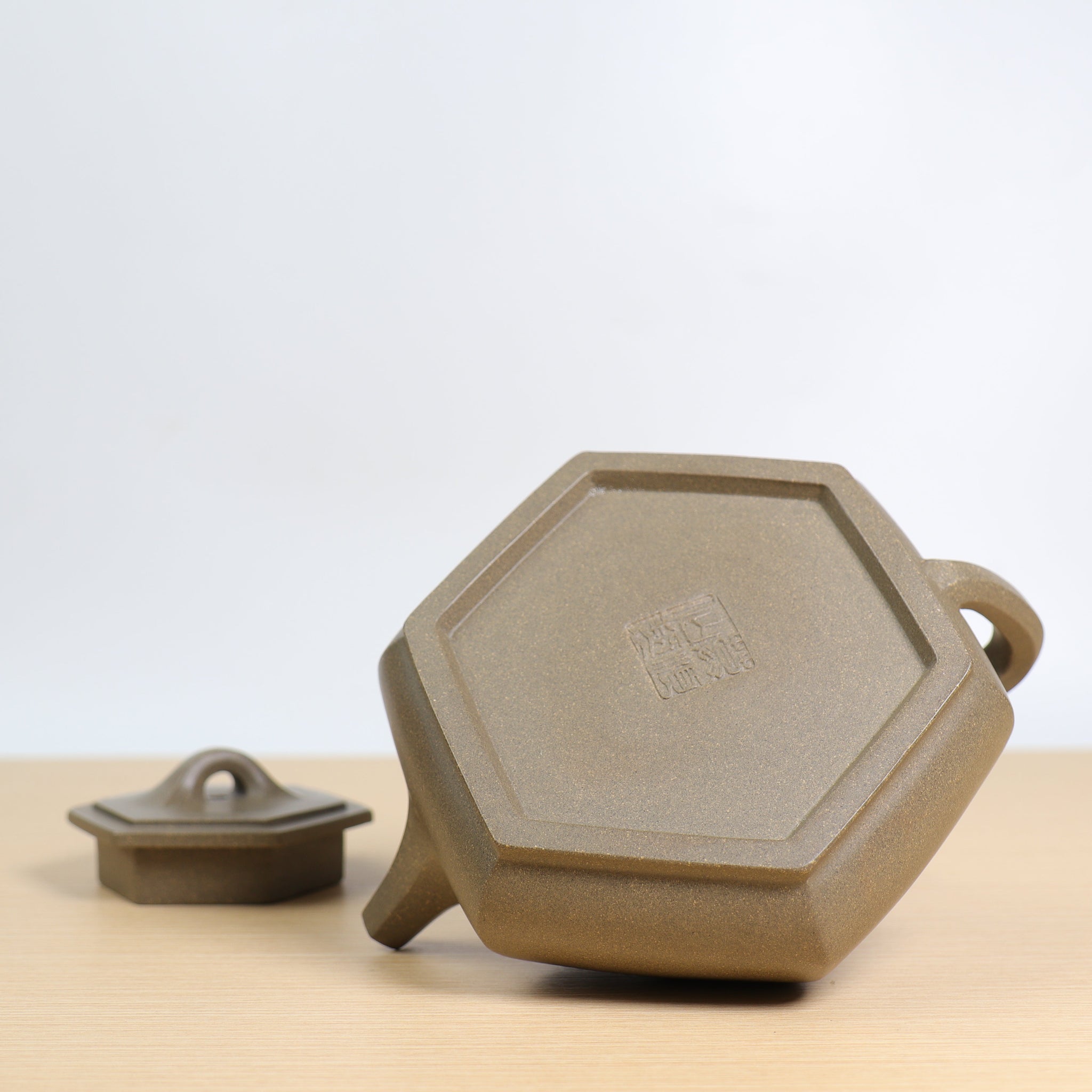 *Autumn Reward｜Buy one, get three free* [Six Square Stone Scoop] Green Gray Clay Classic Purple Clay Teapot