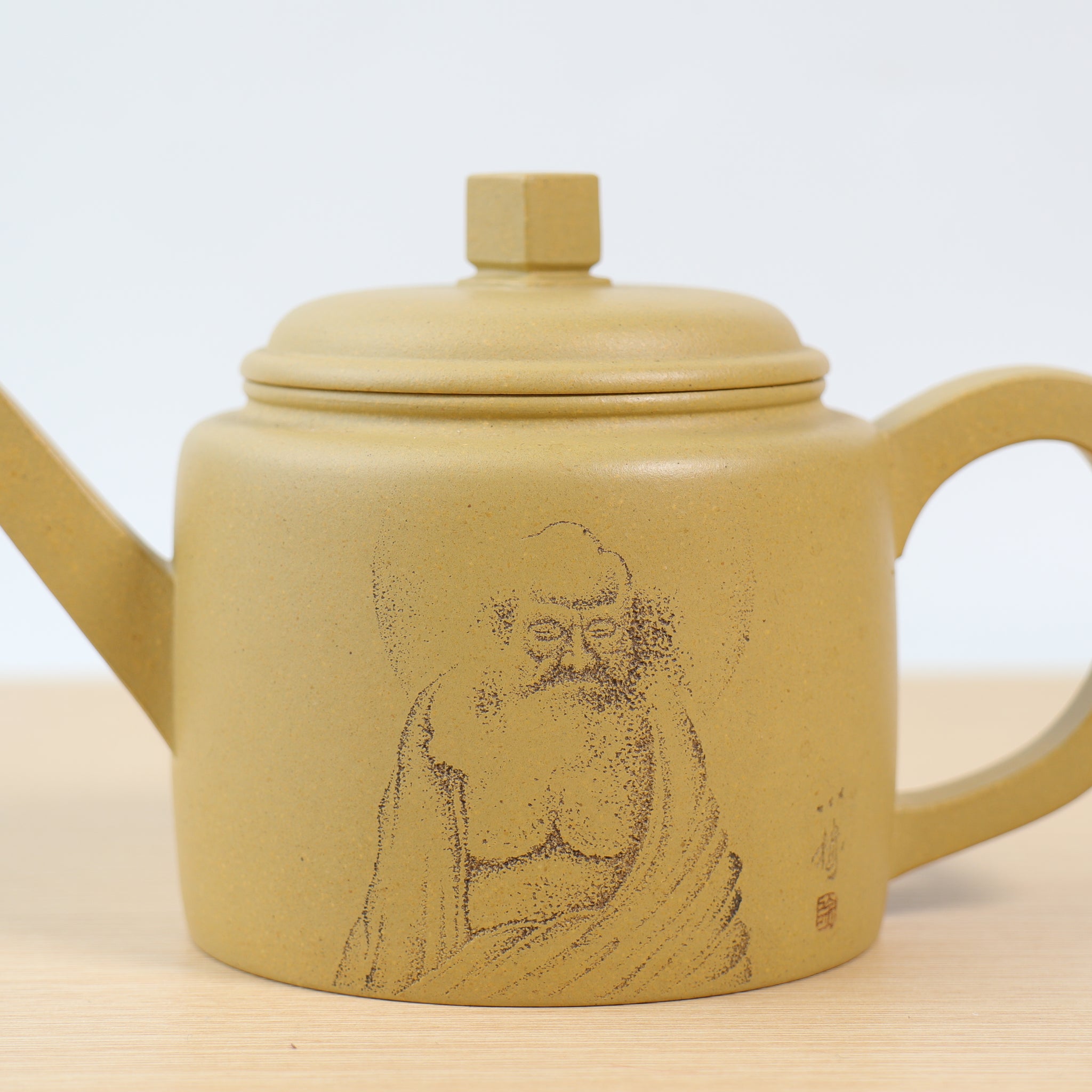 *New Product* [Rongde·Buddha] Fully handmade purple sand teapot carved with raw ore Benshan clay