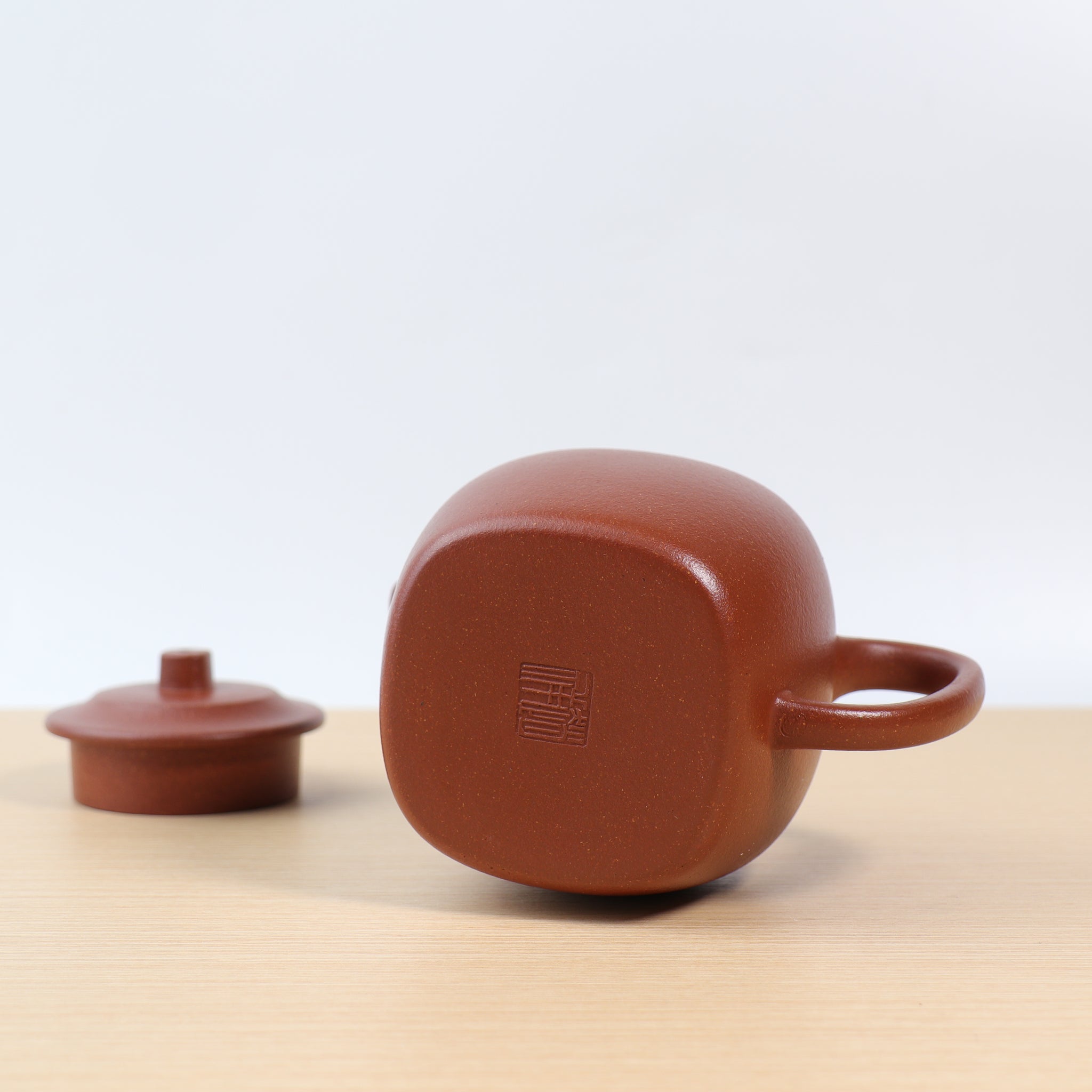 (Sold) *New Product* [Square Hammer] Fully handmade raw ore red slope mud purple clay teapot