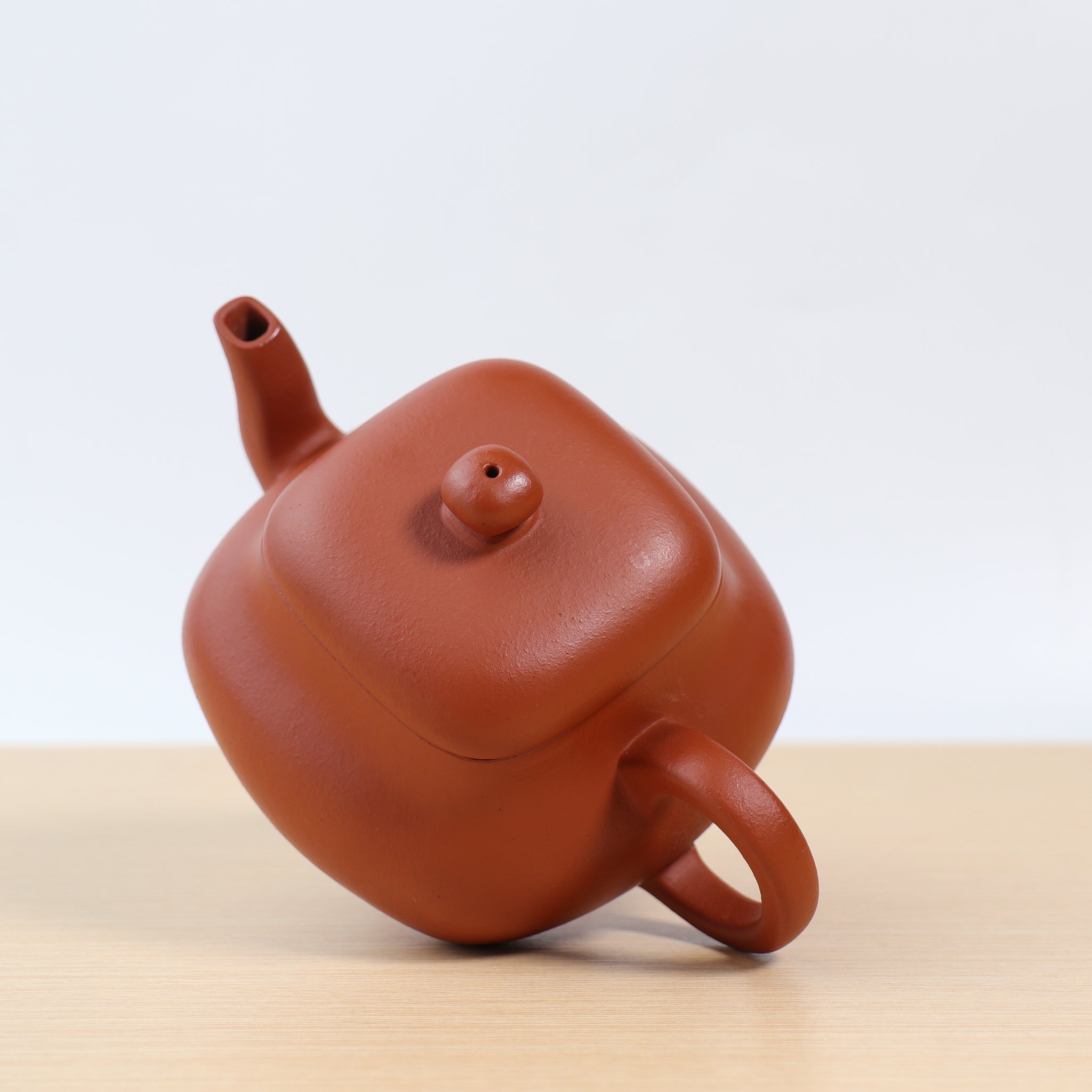 (Sold) *New Product* [Sifang Junde] Fully handmade raw ore raw sand cinnabar mud purple sand teapot