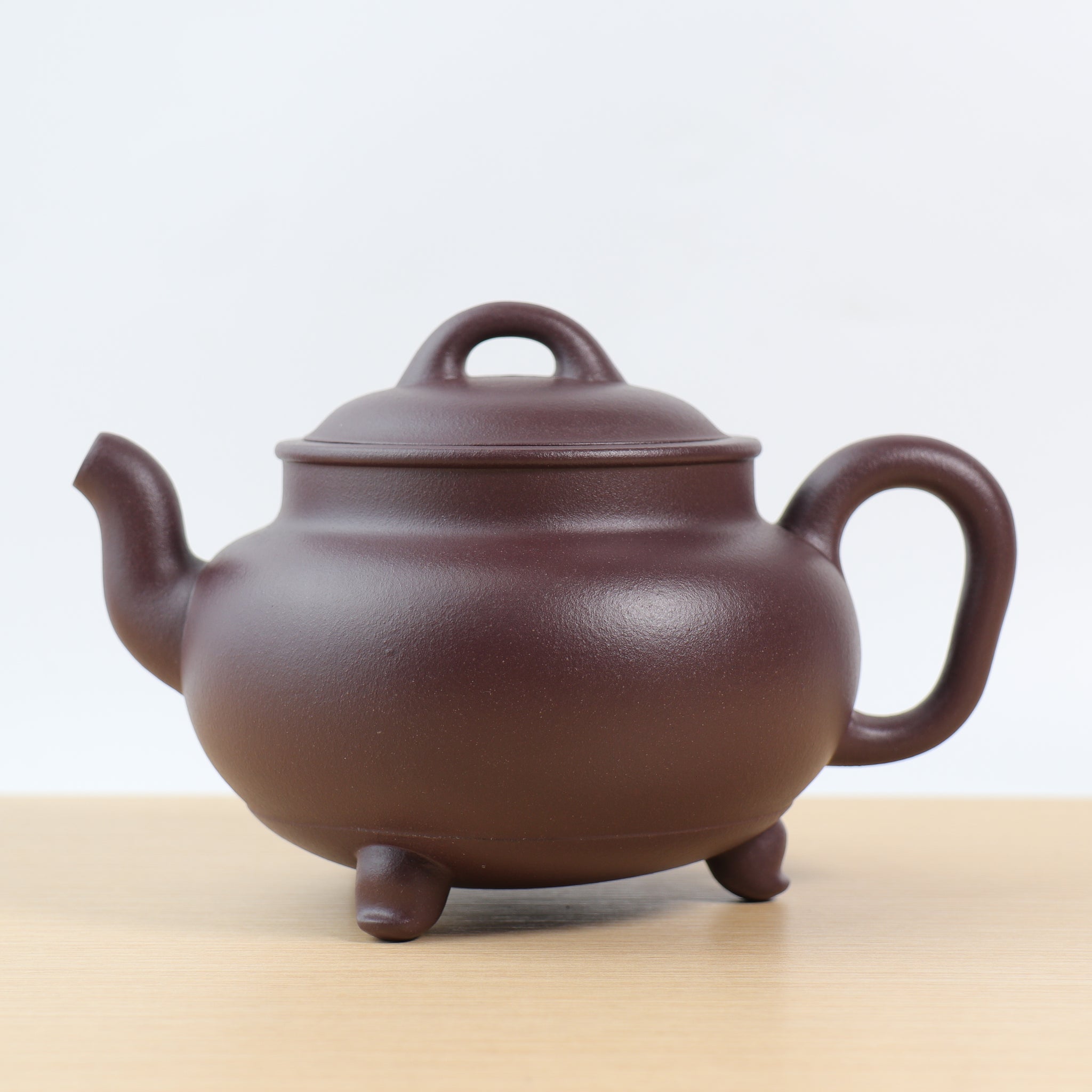 *New Product* [Jade Tripod] Fully Handmade Raw Mineral Purple Clay Teapot