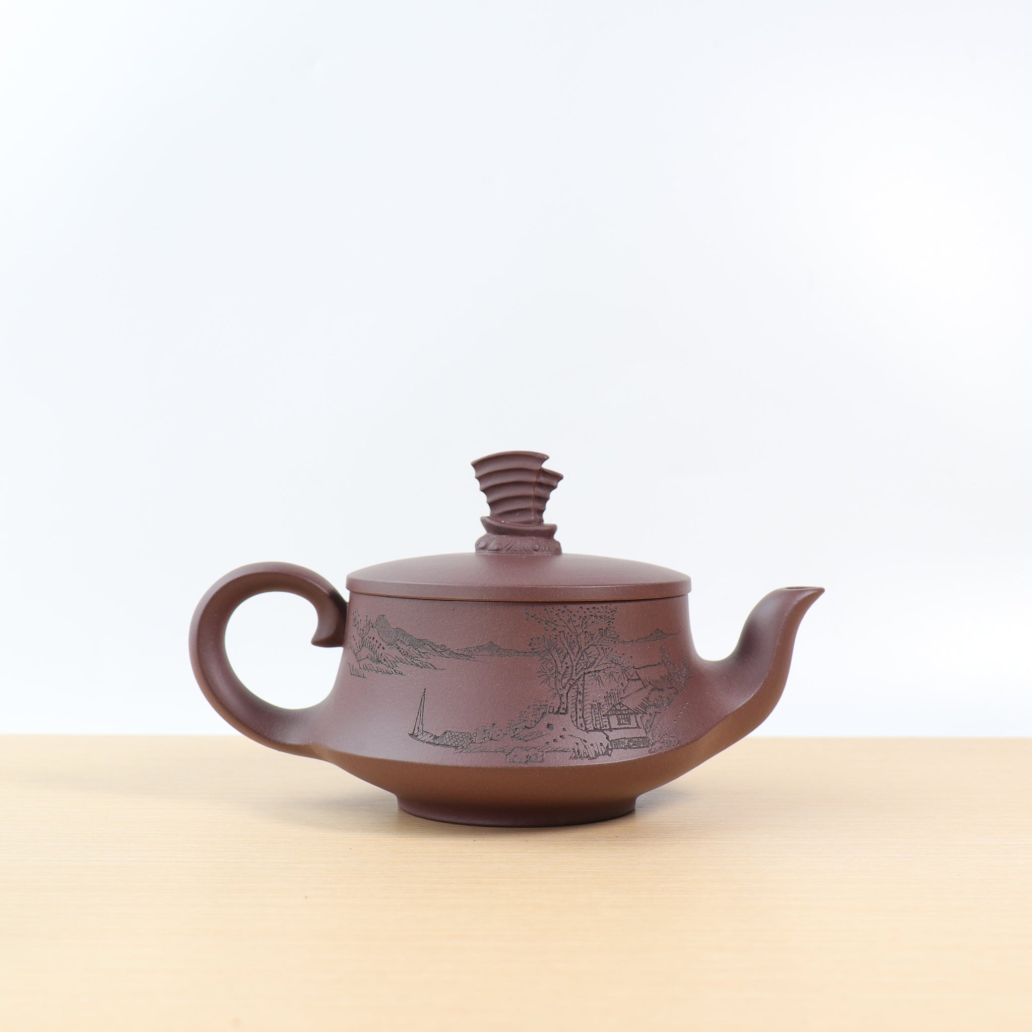 *Autumn reward｜Buy one get five free* [Smooth sailing] Fully handmade original ore old purple clay engraving and painting purple clay teapot